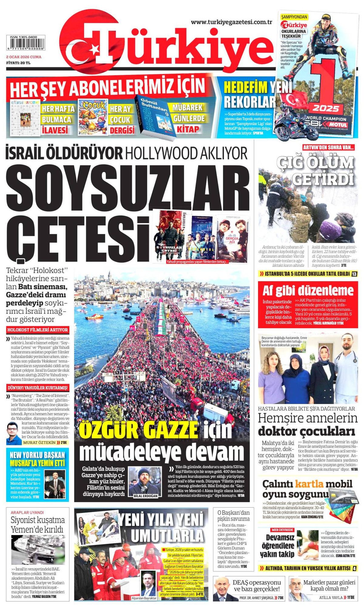 Türkiye susmadı, Gazze'yi unutmadı! Galata'daki tarihi buluşma manşetlerde... 4