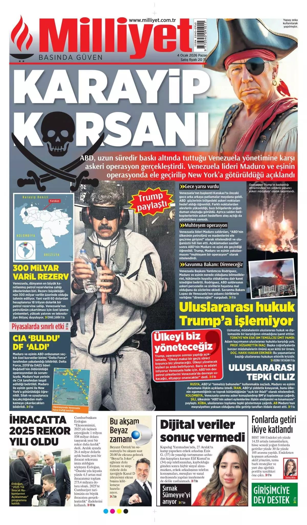 Maduro'ya petrol darbesi! Asrın eşkıyalığı manşetlerde... Hangi gazete nasıl gördü? 2