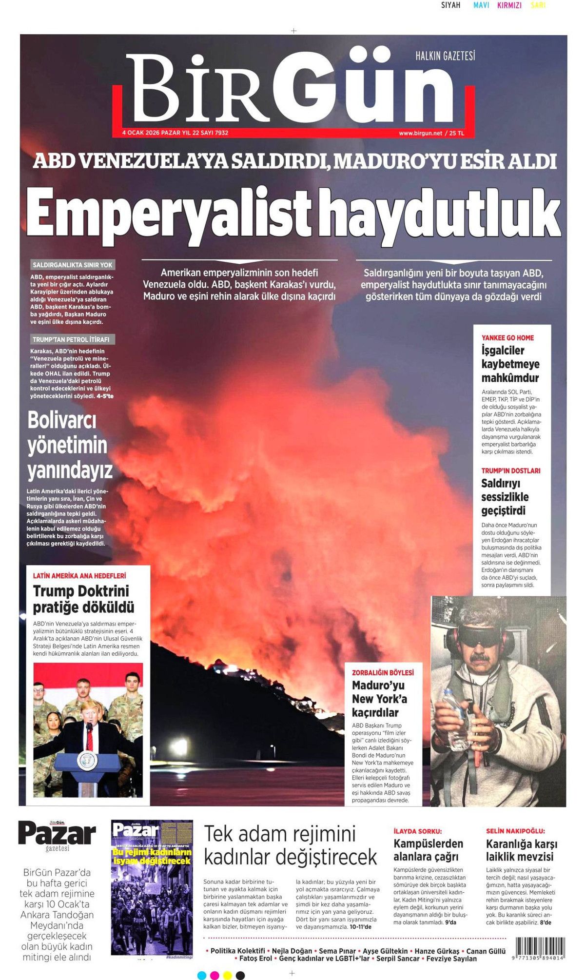 Maduro'ya petrol darbesi! Asrın eşkıyalığı manşetlerde... Hangi gazete nasıl gördü? 18