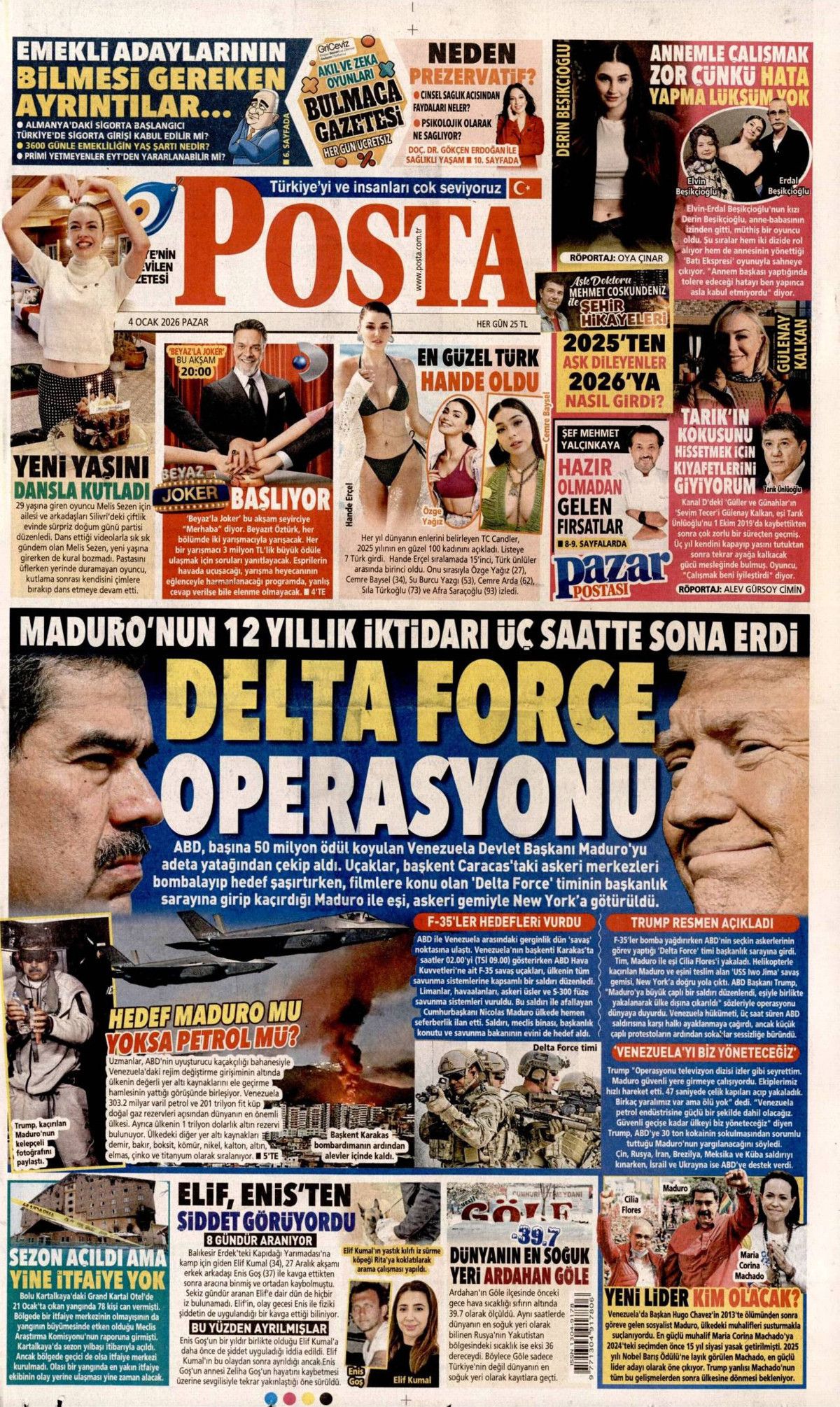 Maduro'ya petrol darbesi! Asrın eşkıyalığı manşetlerde... Hangi gazete nasıl gördü? 20
