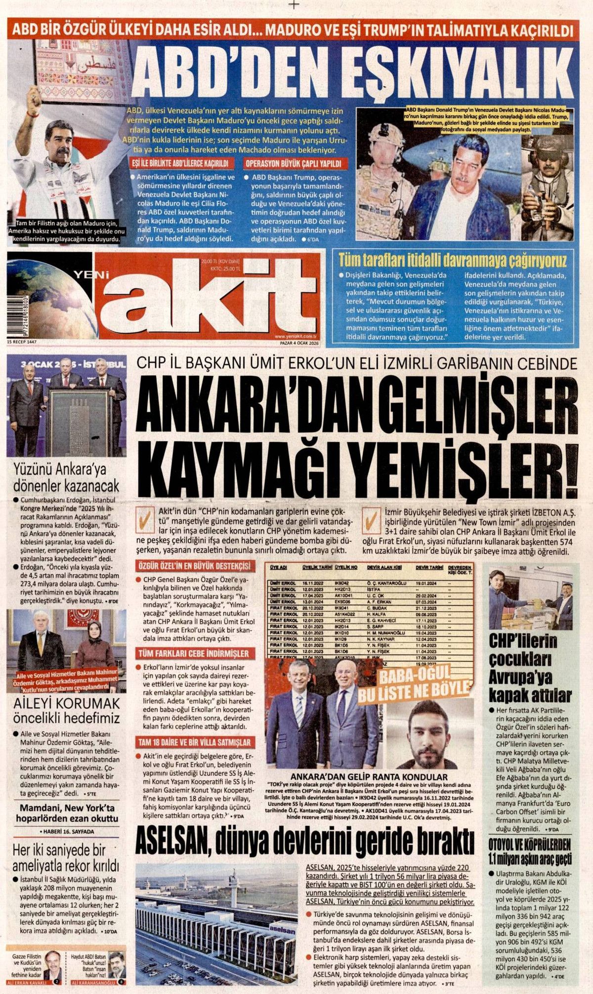 Maduro'ya petrol darbesi! Asrın eşkıyalığı manşetlerde... Hangi gazete nasıl gördü? 13