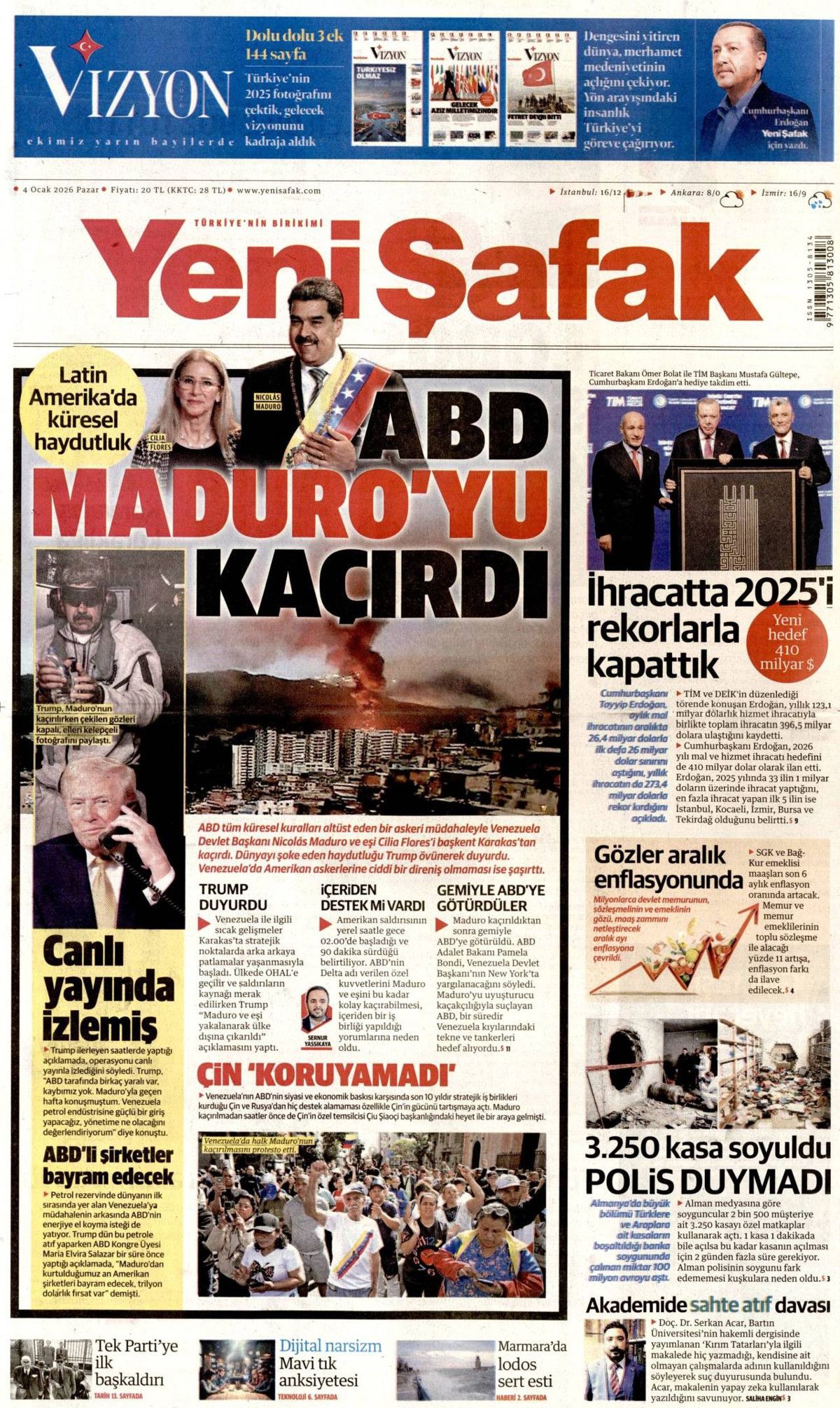 Maduro'ya petrol darbesi! Asrın eşkıyalığı manşetlerde... Hangi gazete nasıl gördü? 5
