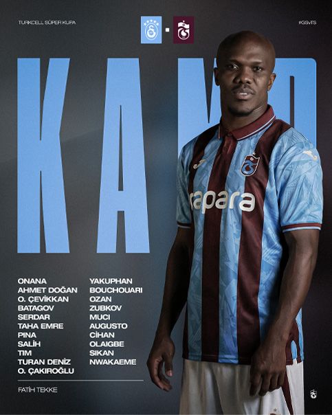 Galatasaray ve Trabzonspor'da eksik futbolcular 15