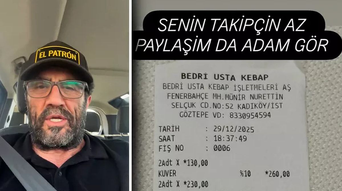 4 bin TL’lik adisyonla başlayan tartışmada son durum: Bedri Usta özür diledi! Sosyal medyaya veda etti... 2
