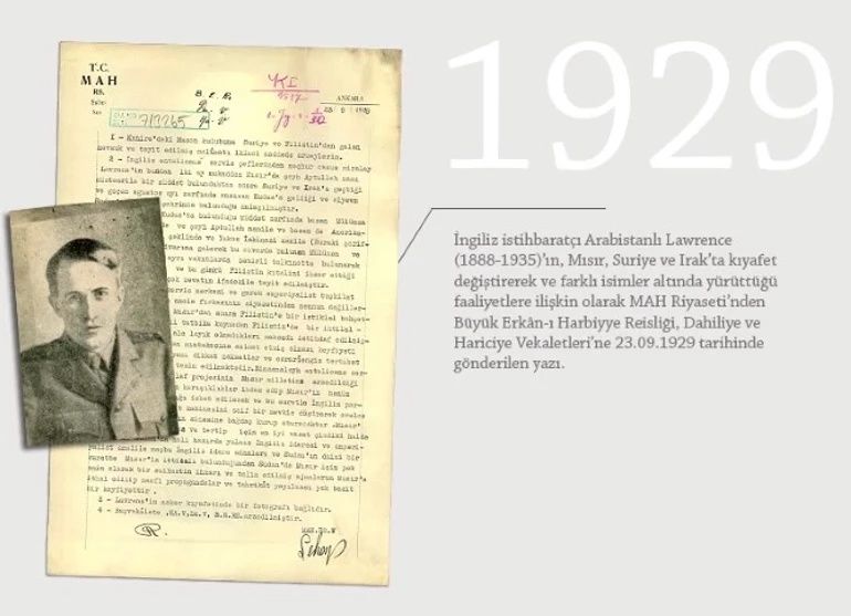 MİT, Arabistanlı Lawrence hakkında istihbarat belgesini paylaştı! "Bazen Müslüman hocası kıyafetinde, bazen de Musevi haham şeklinde zehirli telkinatlarda bulundu" 1