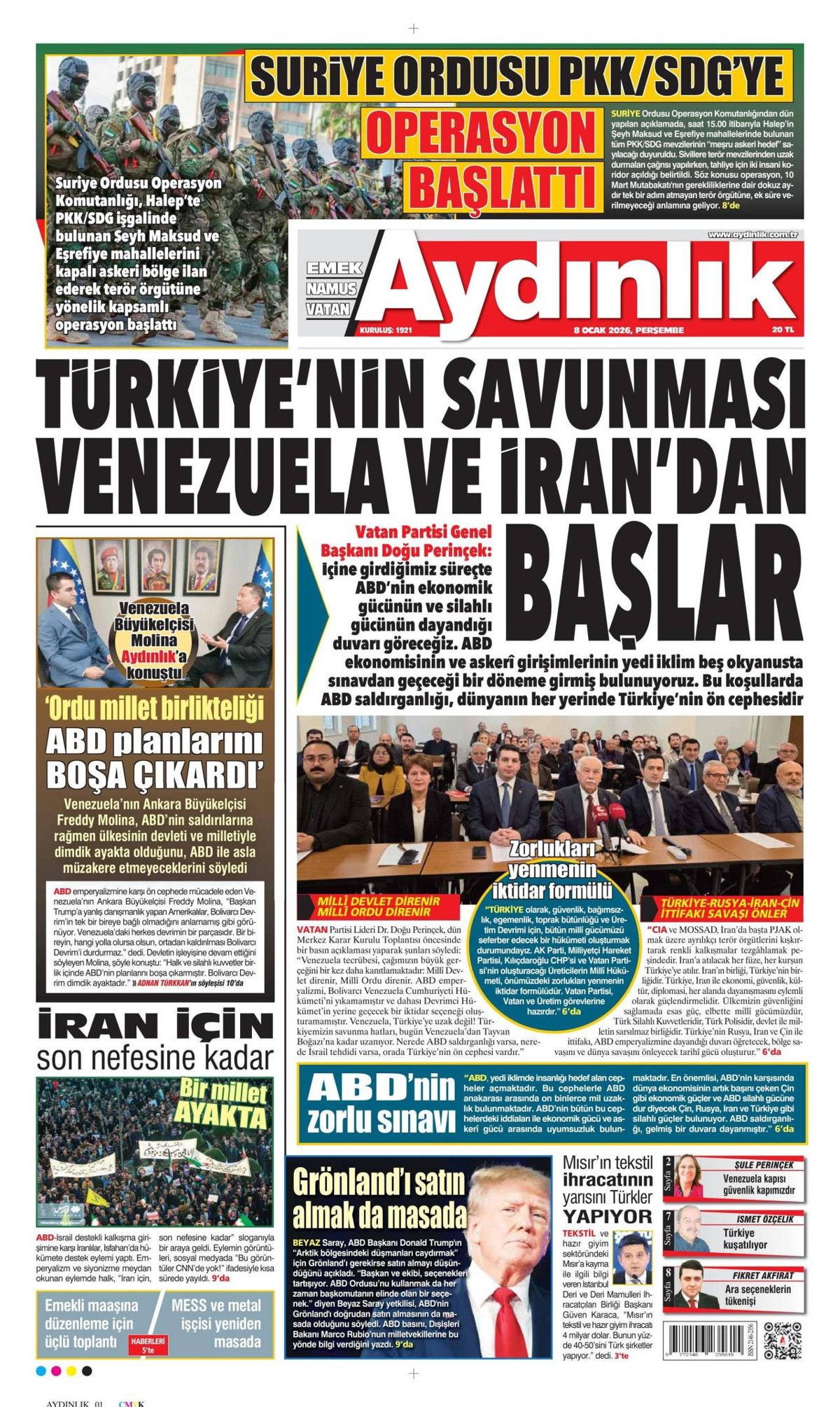 Halep'te hendeğe izin yok! SDG'ye operasyon manşetlerde 6
