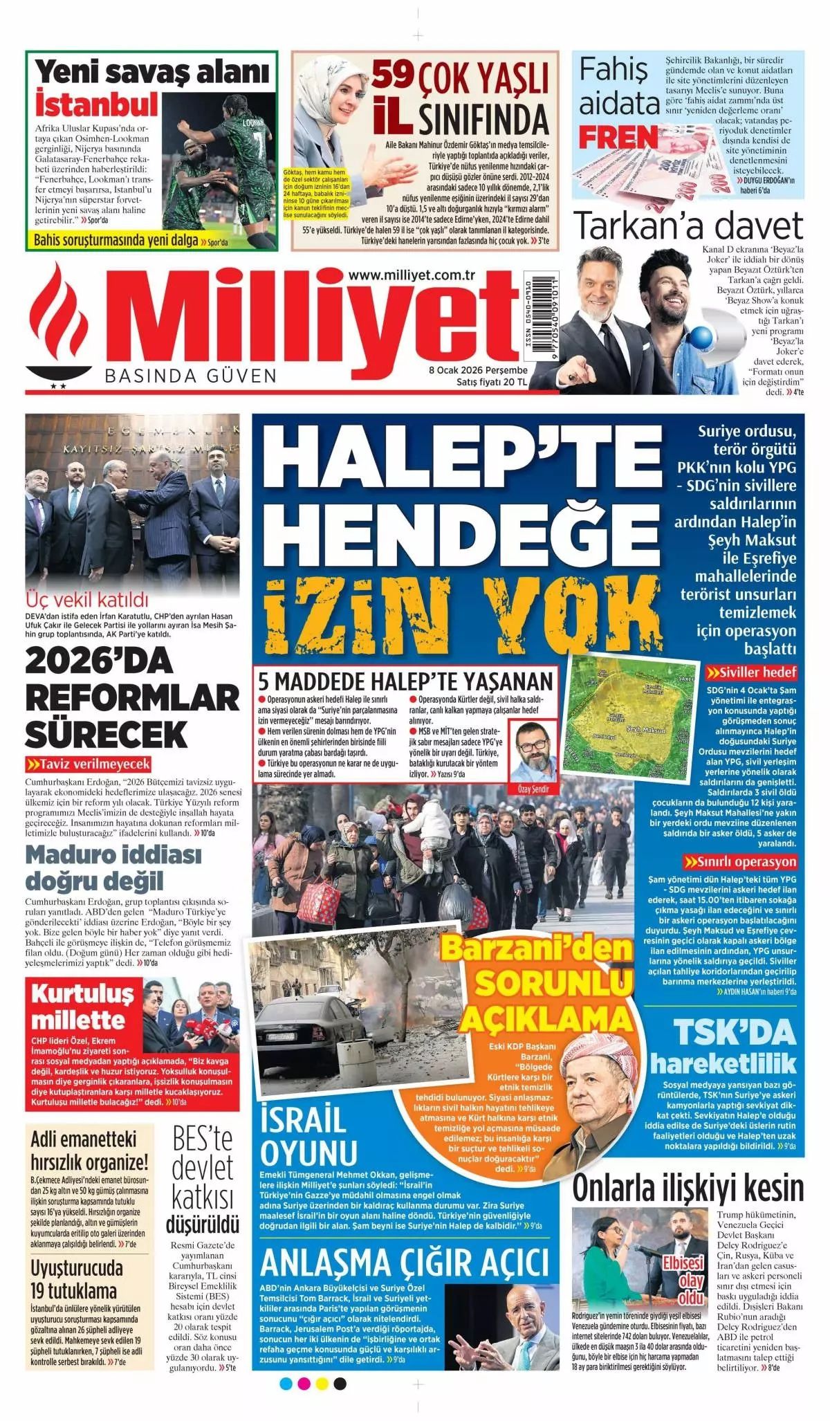 Halep'te hendeğe izin yok! SDG'ye operasyon manşetlerde 1