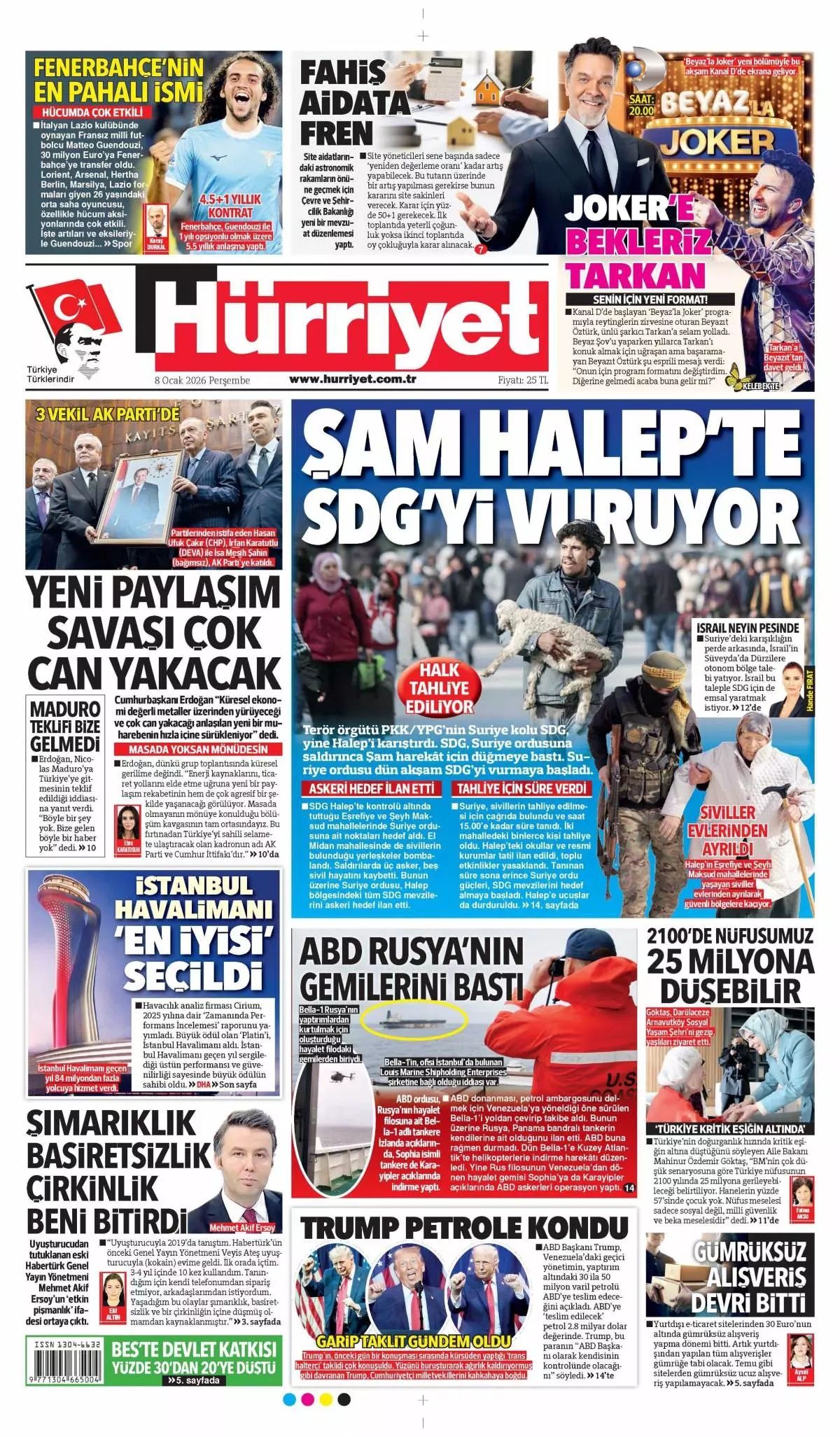 Halep'te hendeğe izin yok! SDG'ye operasyon manşetlerde 2