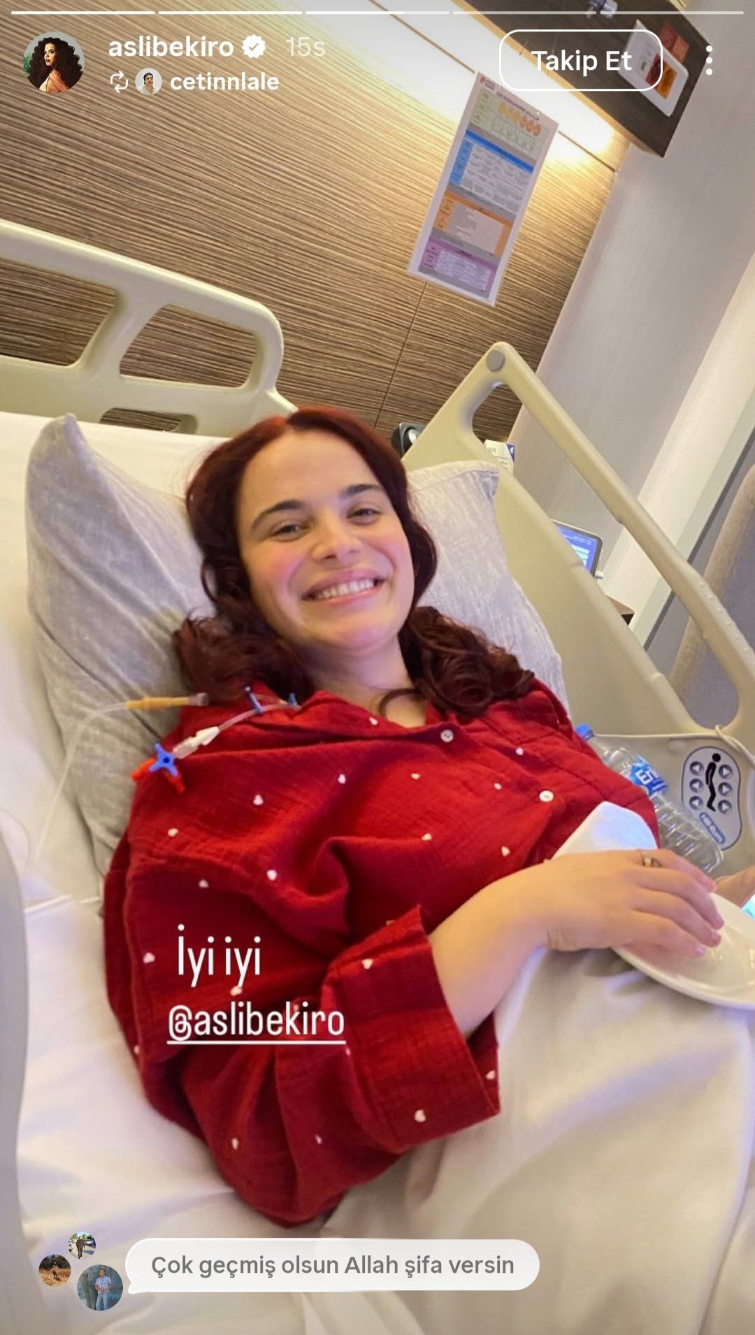Doktorlar yanlışlıkla bağırsağını kesmişti! Aslı Bekiroğlu hastane odasından son halini paylaştı 3
