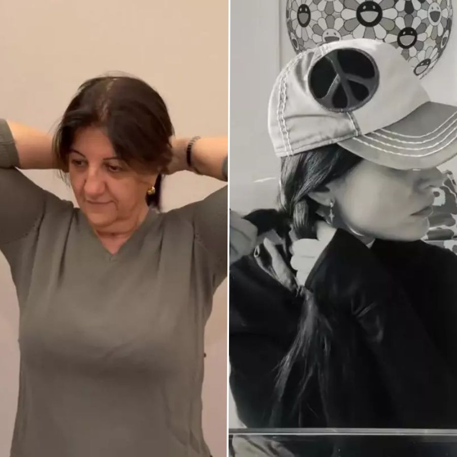 YPG'nin başlattığı saç örme akımına Belçim Bilgin de katıldı: Terör örgütüne videolu selam! 1