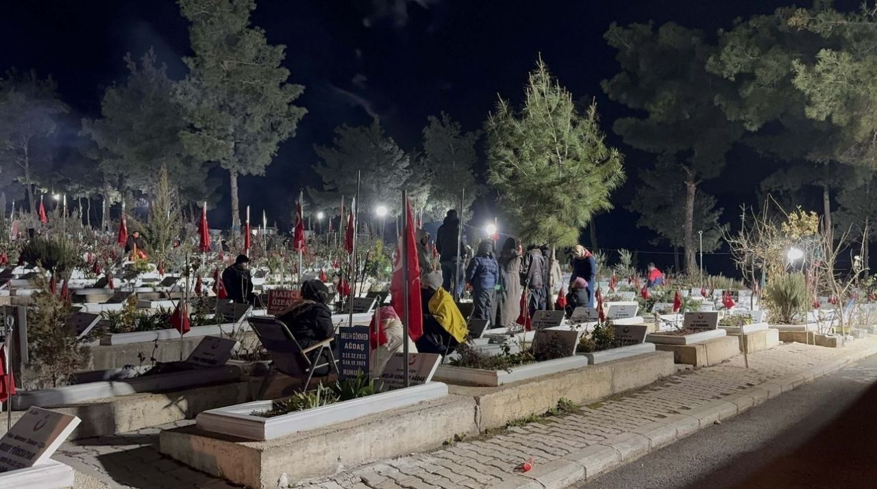 6 Şubat depreminin 3'üncü yılı: Mezarlıkta gözyaşları sel oldu.. 6