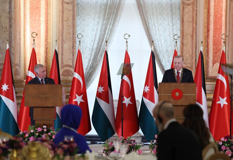 Ürdün Kralı II. Abdullah tarafından Cumhurbaşkanı Erdoğan'a "Hüseyin Bin Ali Nişanı" takdim edildi 3