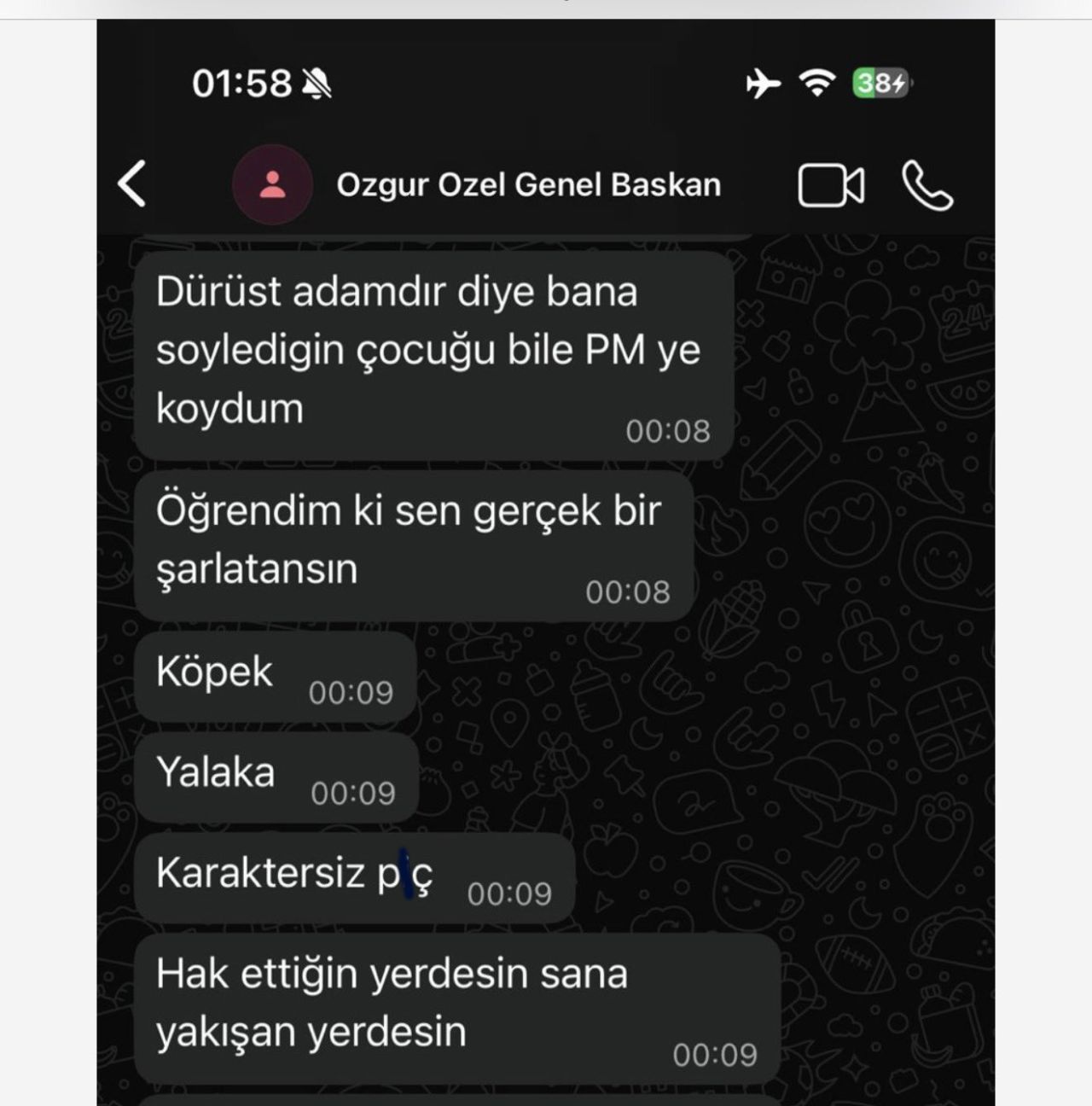 Görüntüler ortaya çıktı: İşte Özel'e ait olduğu iddia edilen o mesajlar 3