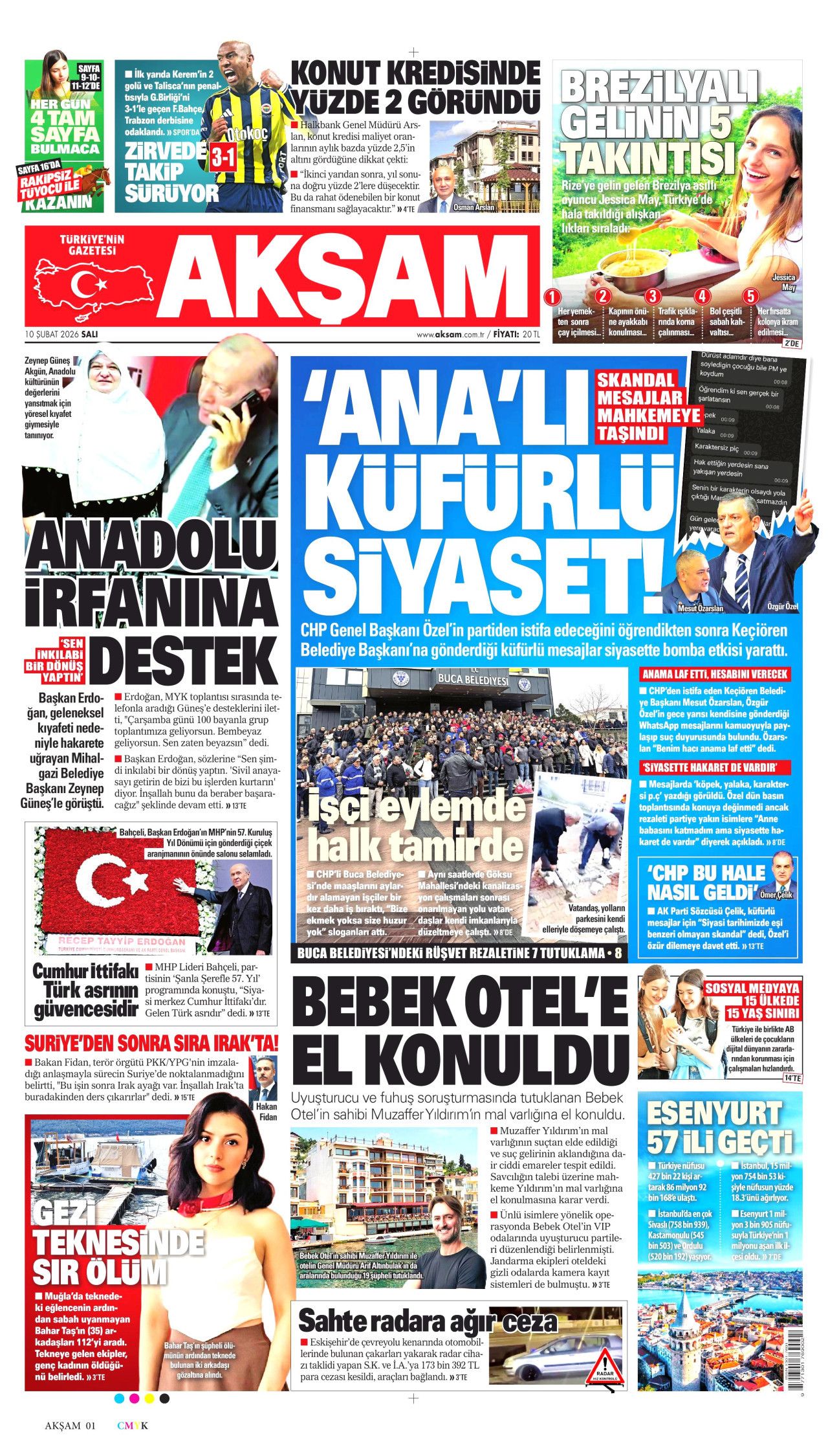 Dünyanın geleceği çarşambadan belli olacak! İşte 10 Şubat Salı gazete manşetleri... 10