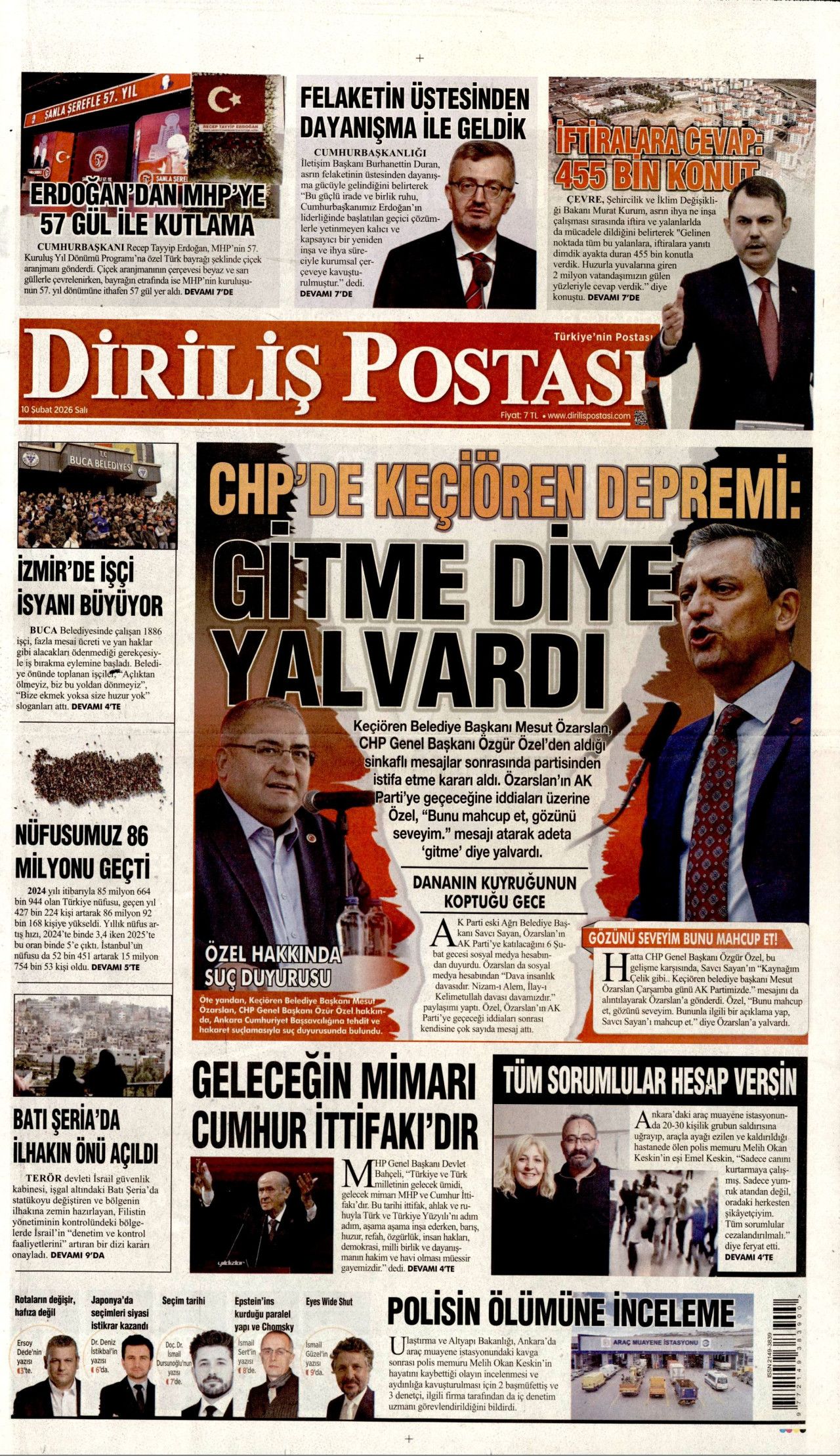 Dünyanın geleceği çarşambadan belli olacak! İşte 10 Şubat Salı gazete manşetleri... 15