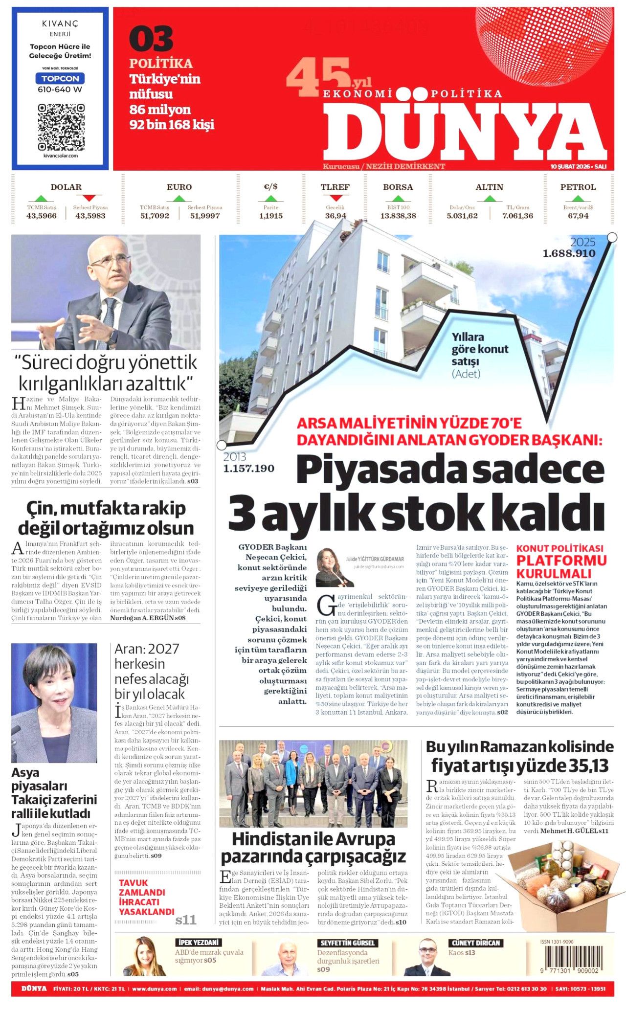 Dünyanın geleceği çarşambadan belli olacak! İşte 10 Şubat Salı gazete manşetleri... 21