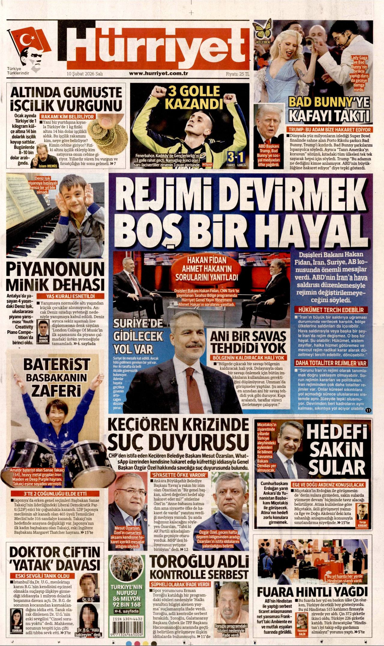 Dünyanın geleceği çarşambadan belli olacak! İşte 10 Şubat Salı gazete manşetleri... 1