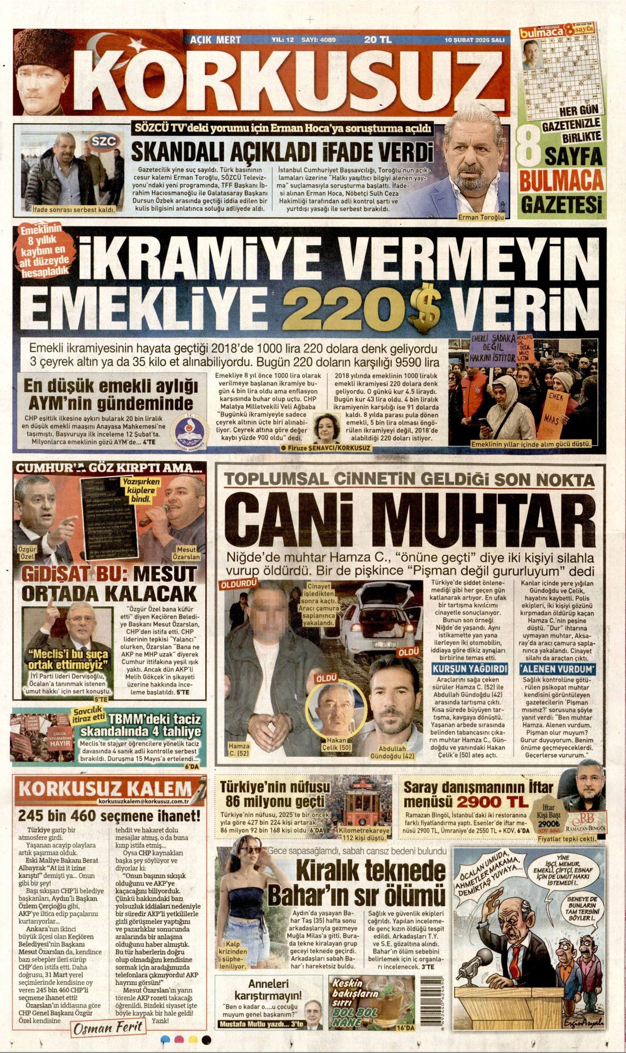 Dünyanın geleceği çarşambadan belli olacak! İşte 10 Şubat Salı gazete manşetleri... 19