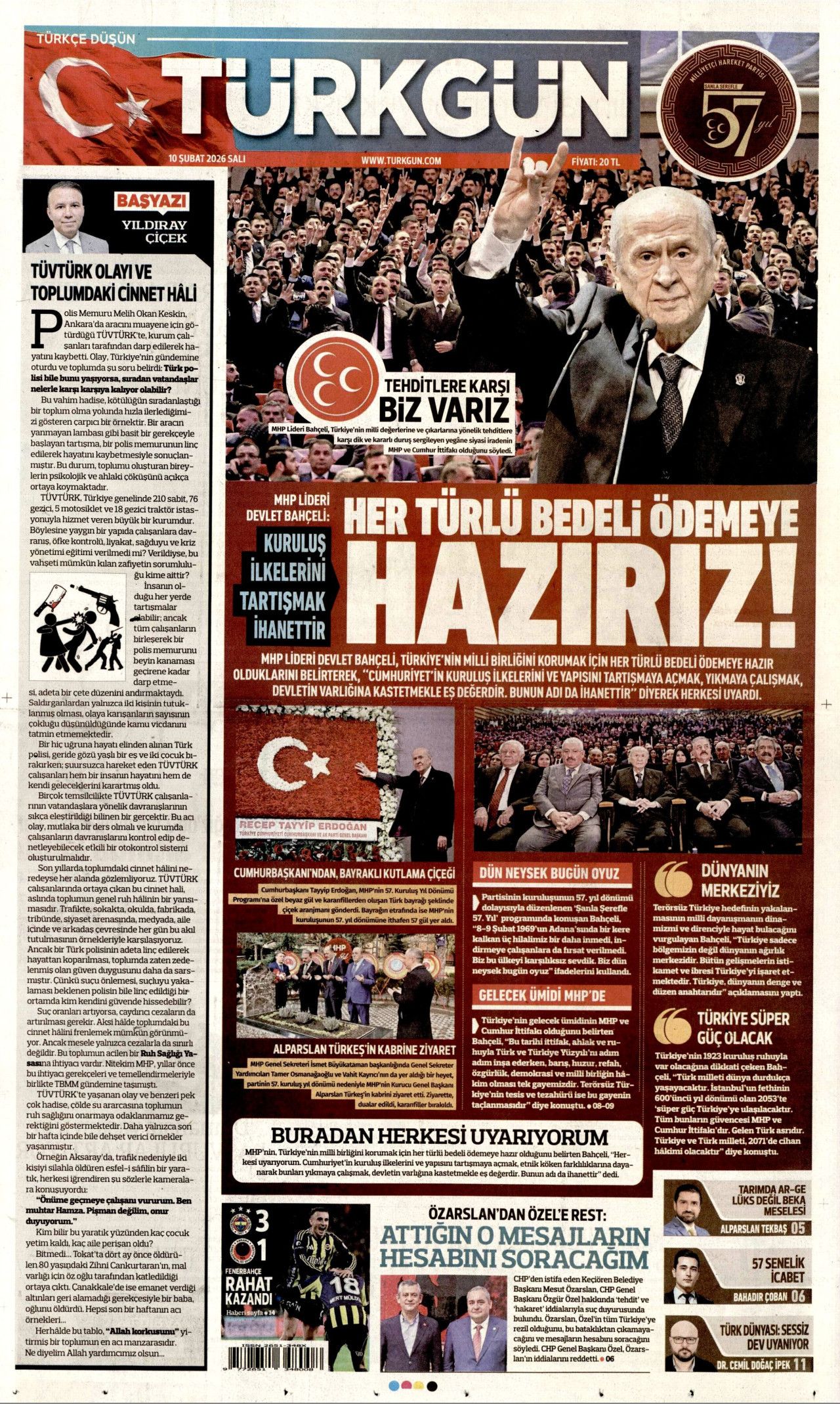 Dünyanın geleceği çarşambadan belli olacak! İşte 10 Şubat Salı gazete manşetleri... 7