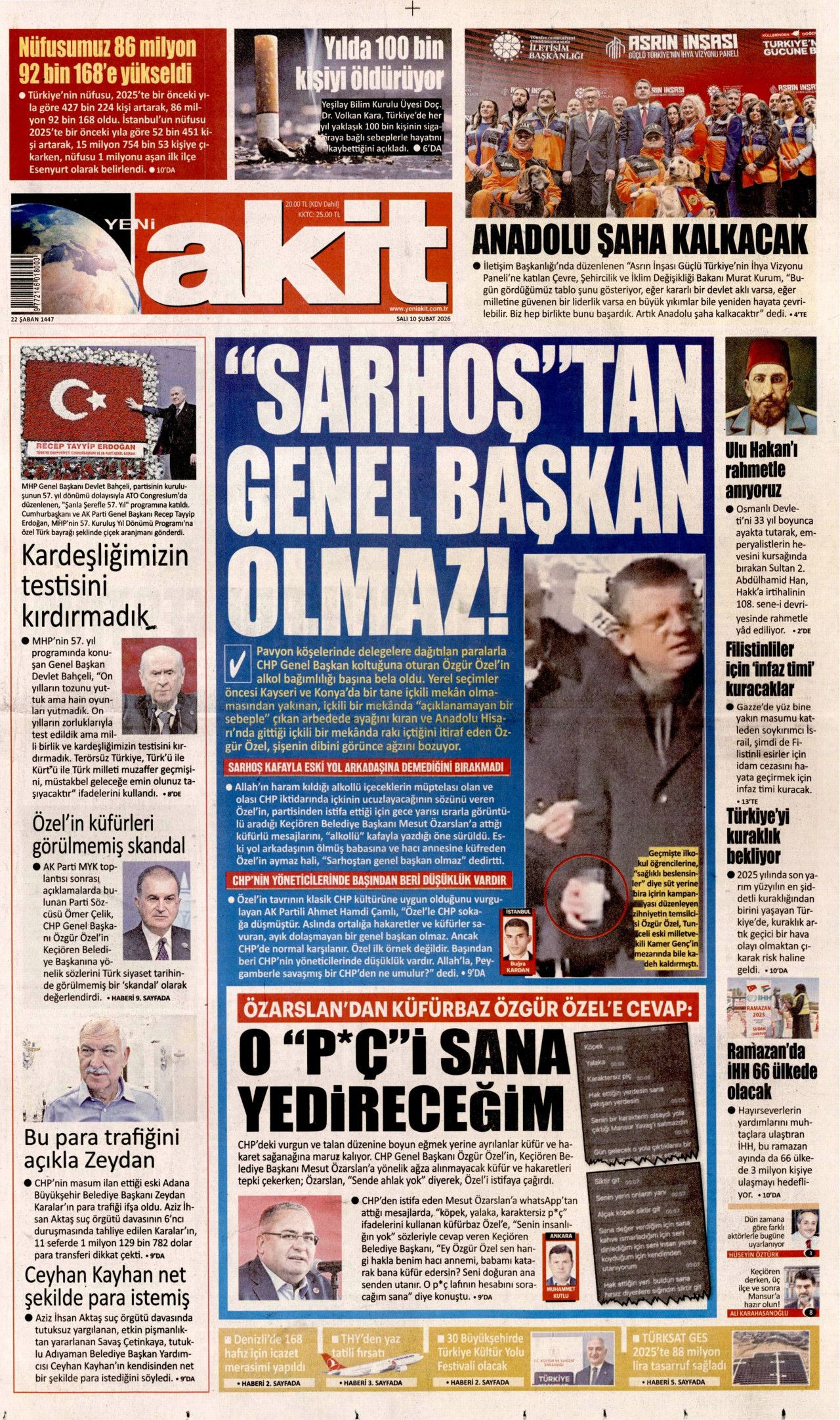 Dünyanın geleceği çarşambadan belli olacak! İşte 10 Şubat Salı gazete manşetleri... 11