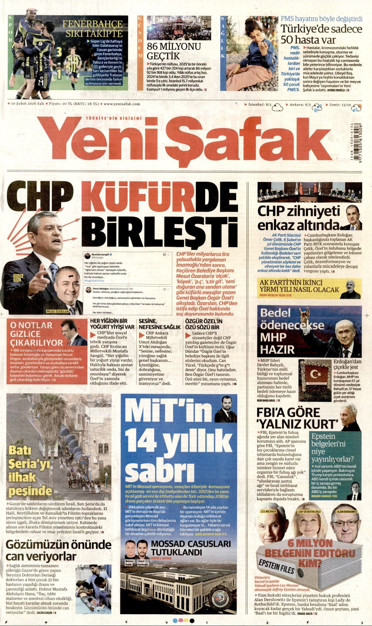 Dünyanın geleceği çarşambadan belli olacak! İşte 10 Şubat Salı gazete manşetleri... 5