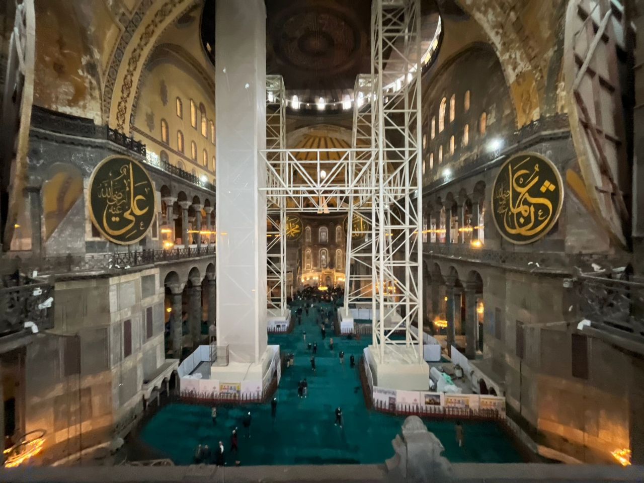 Ramazan öncesi ibadet alanı genişletildi! Ayasofya'da kritik restorasyon aşaması tamamlandı 1