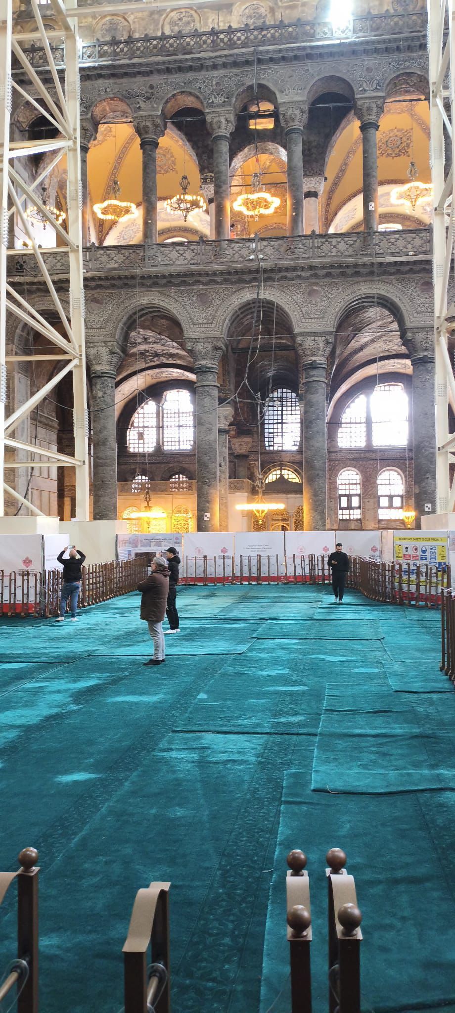 Ramazan öncesi ibadet alanı genişletildi! Ayasofya'da kritik restorasyon aşaması tamamlandı 4