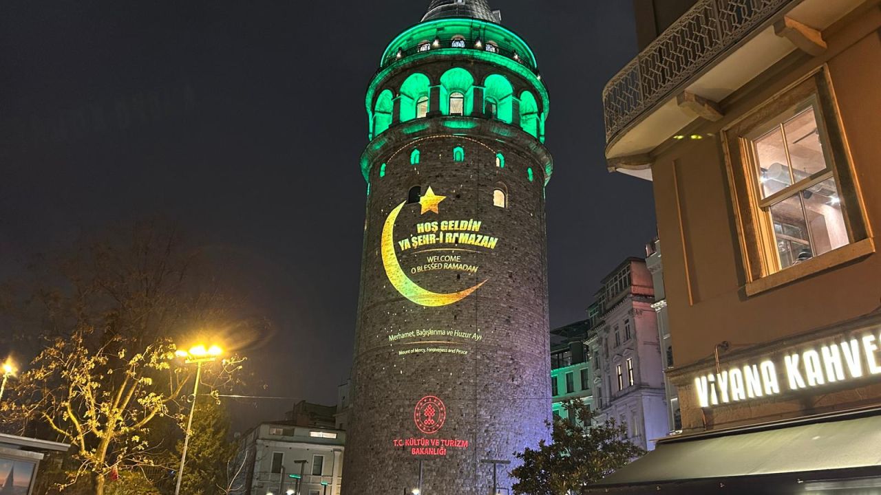 Galata Kulesi'nde Ramazan ayına özel görseller 1