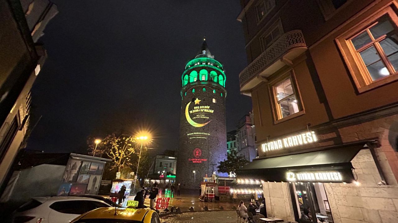 Galata Kulesi'nde Ramazan ayına özel görseller 2