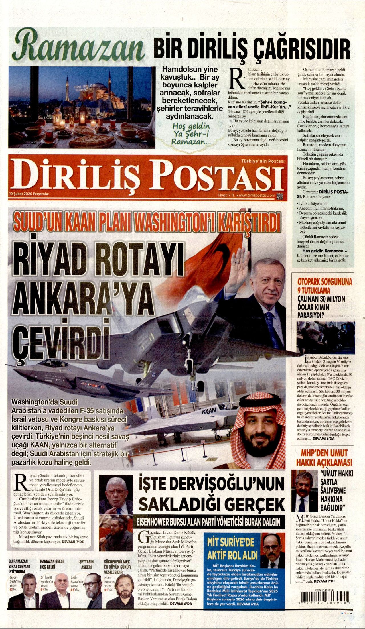 Terörsüz Türkiye'de kritik eşik gazete manşetlerinde! Peki şimdi ne olacak? İşte 19 Şubat gazete manşetleri... 14