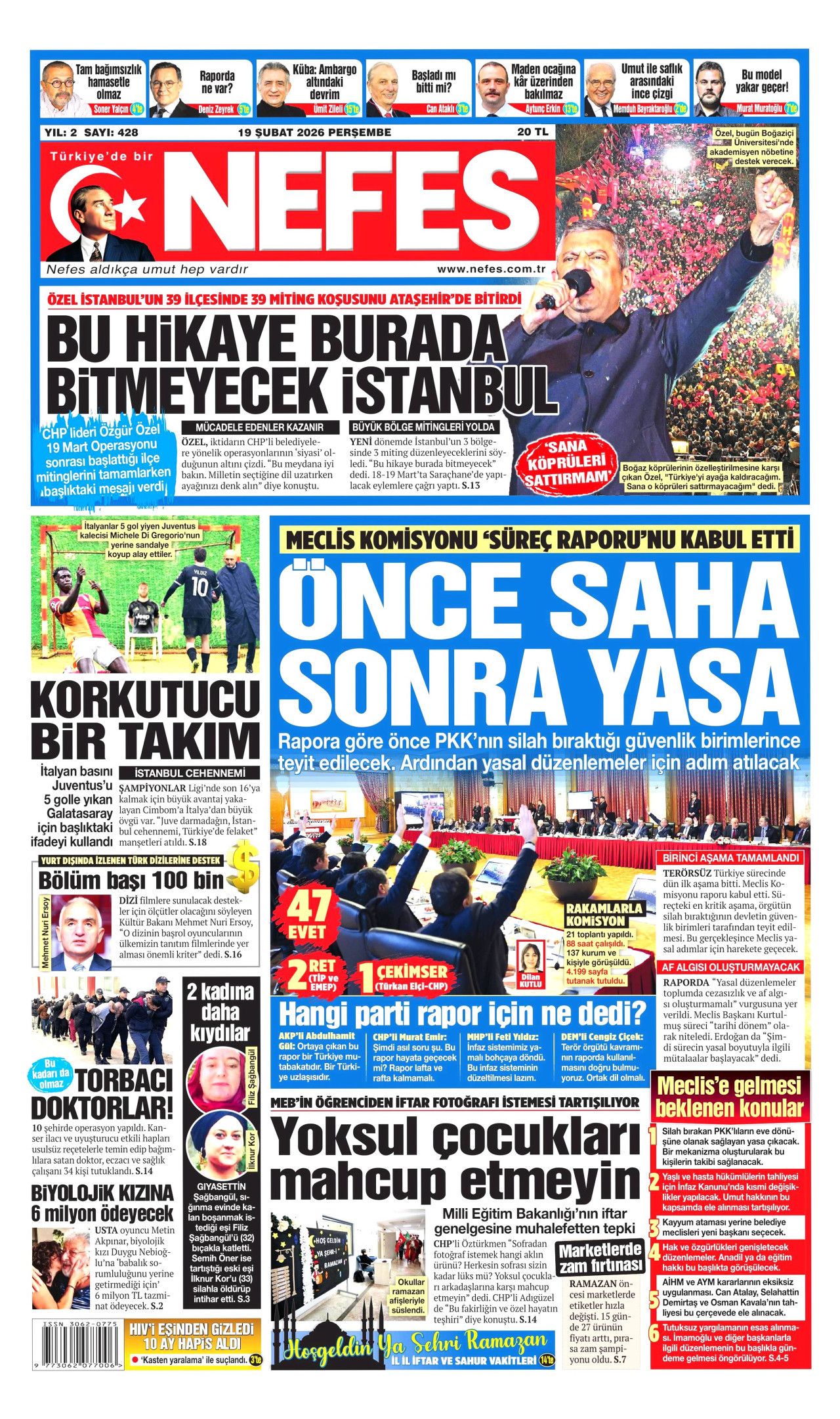 Terörsüz Türkiye'de kritik eşik gazete manşetlerinde! Peki şimdi ne olacak? İşte 19 Şubat gazete manşetleri... 3