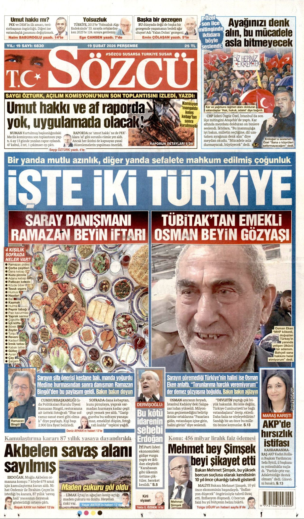 Terörsüz Türkiye'de kritik eşik gazete manşetlerinde! Peki şimdi ne olacak? İşte 19 Şubat gazete manşetleri... 5