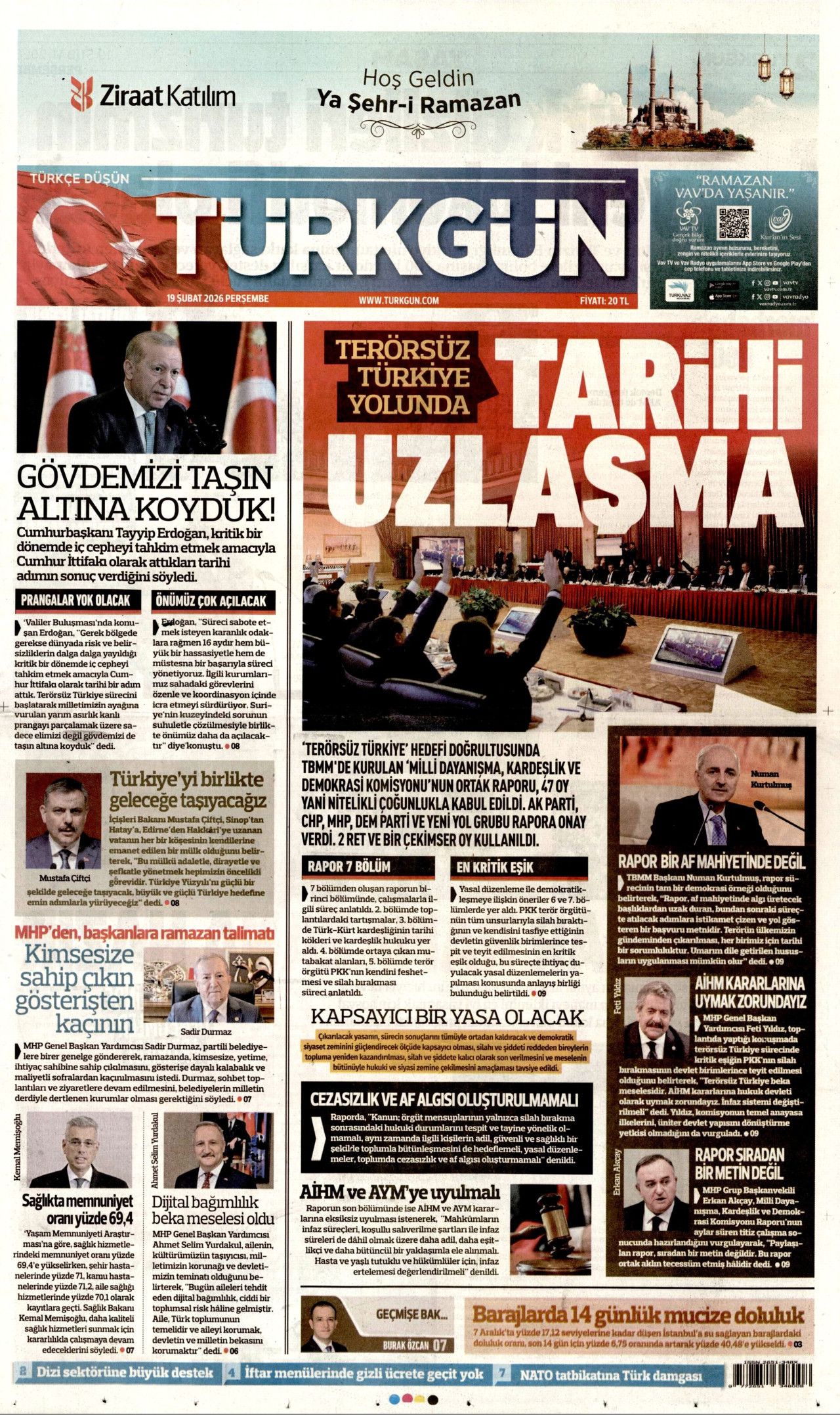 Terörsüz Türkiye'de kritik eşik gazete manşetlerinde! Peki şimdi ne olacak? İşte 19 Şubat gazete manşetleri... 8