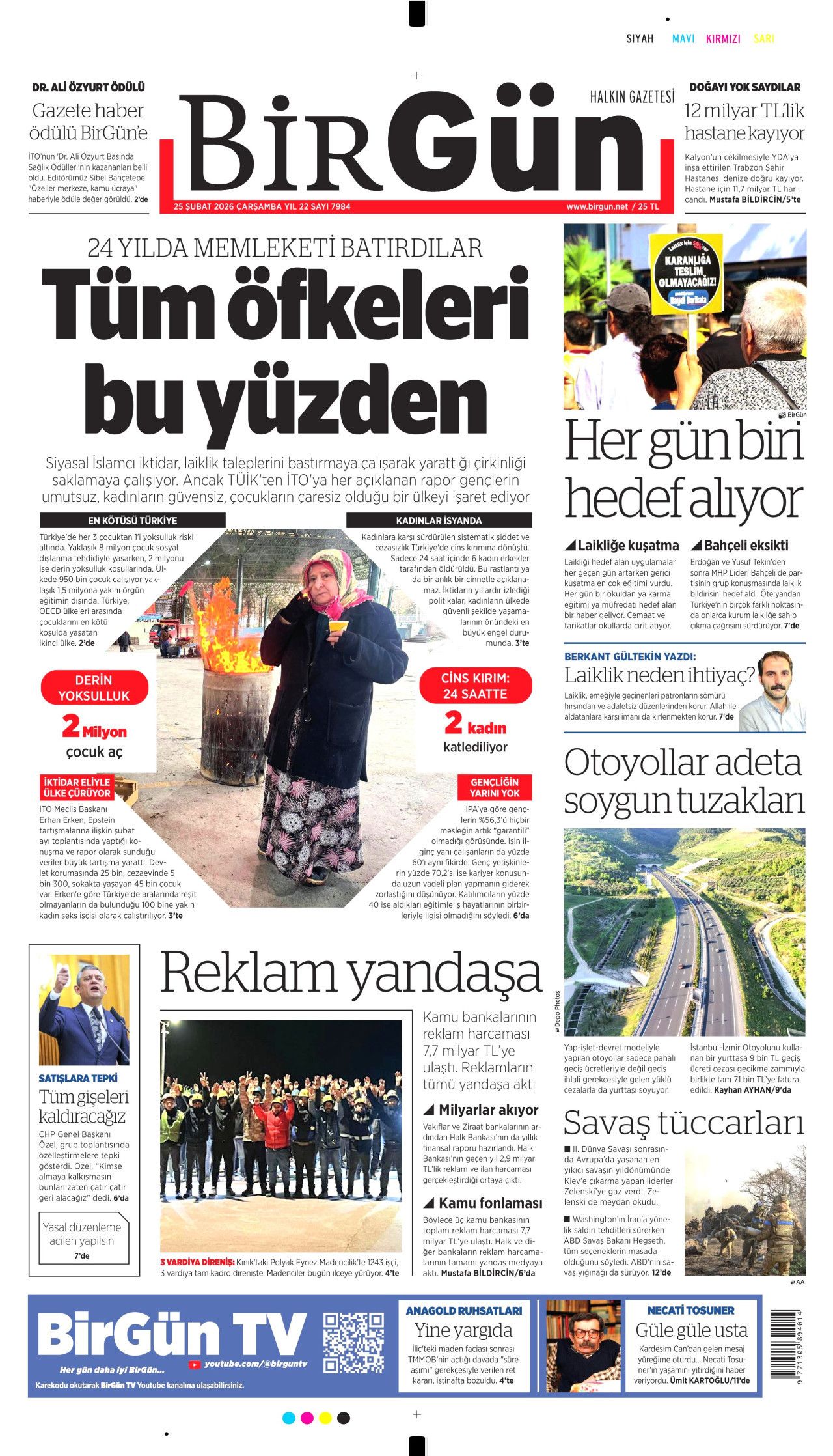 Terörsüz Türkiye'de kritik adım geldi çattı! İşte sürecin kodları... 25 Şubat Çarşamba gazete manşetleri... 17