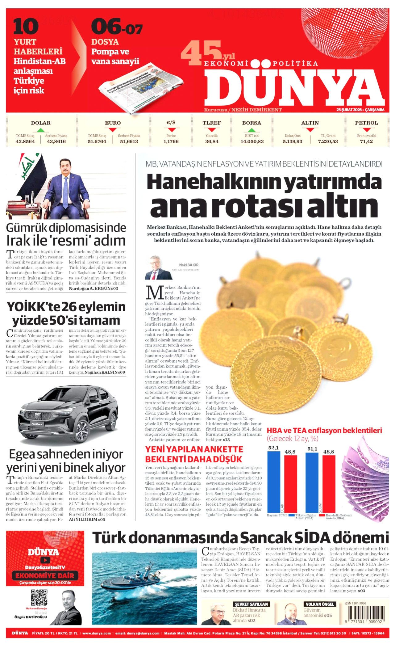 Terörsüz Türkiye'de kritik adım geldi çattı! İşte sürecin kodları... 25 Şubat Çarşamba gazete manşetleri... 21
