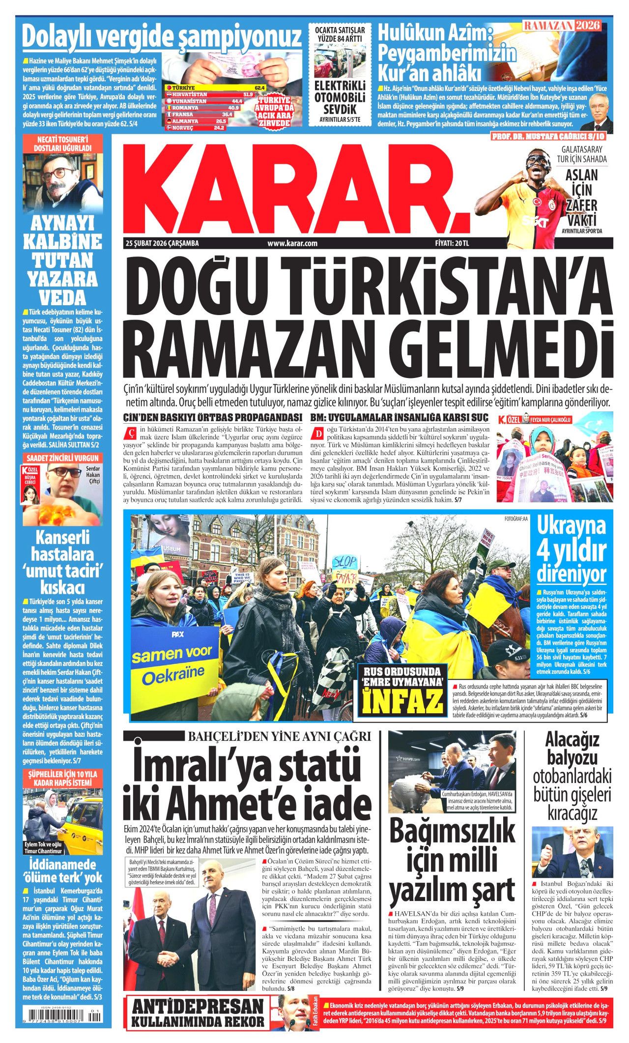 Terörsüz Türkiye'de kritik adım geldi çattı! İşte sürecin kodları... 25 Şubat Çarşamba gazete manşetleri... 12