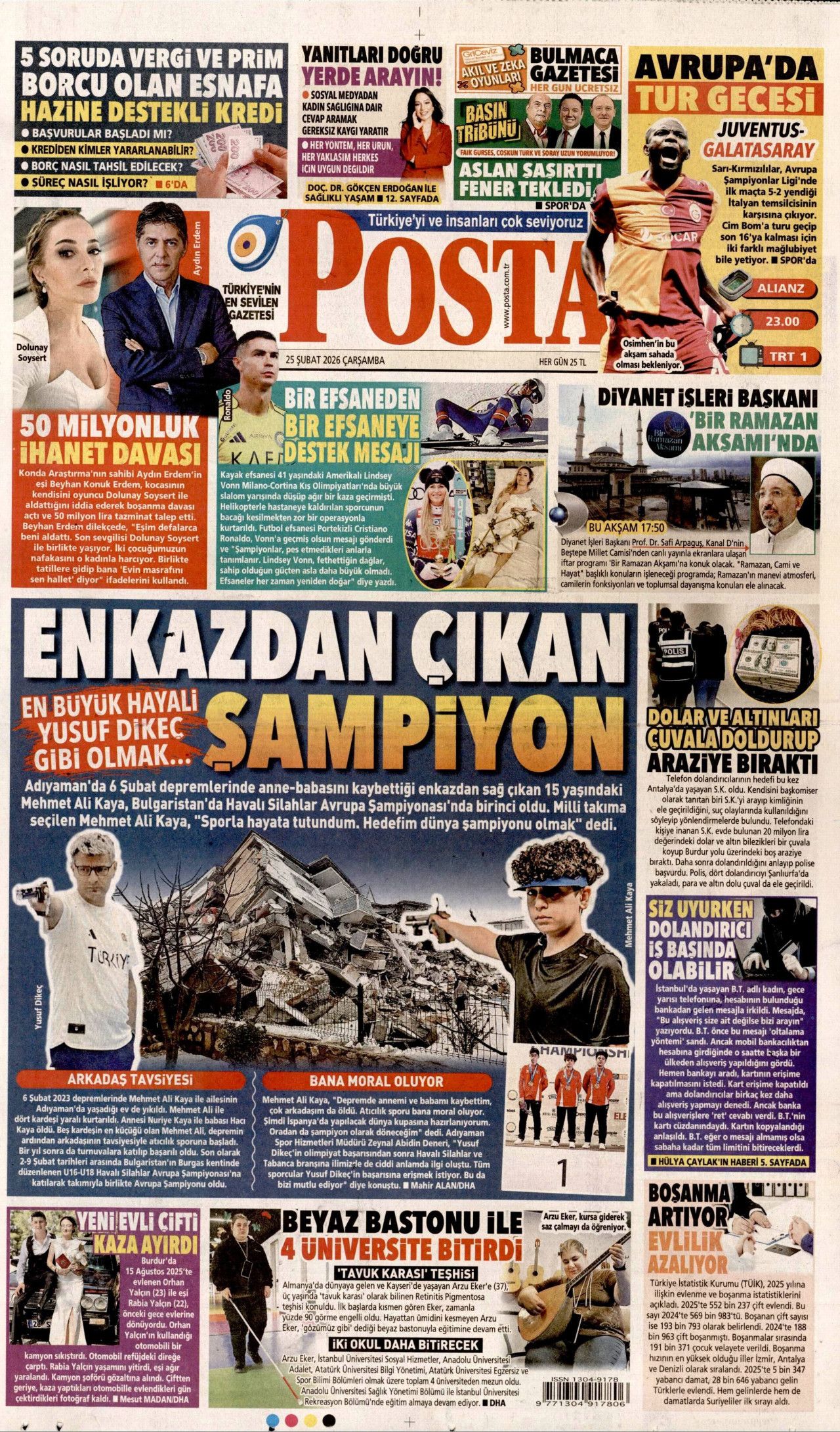 Terörsüz Türkiye'de kritik adım geldi çattı! İşte sürecin kodları... 25 Şubat Çarşamba gazete manşetleri... 22