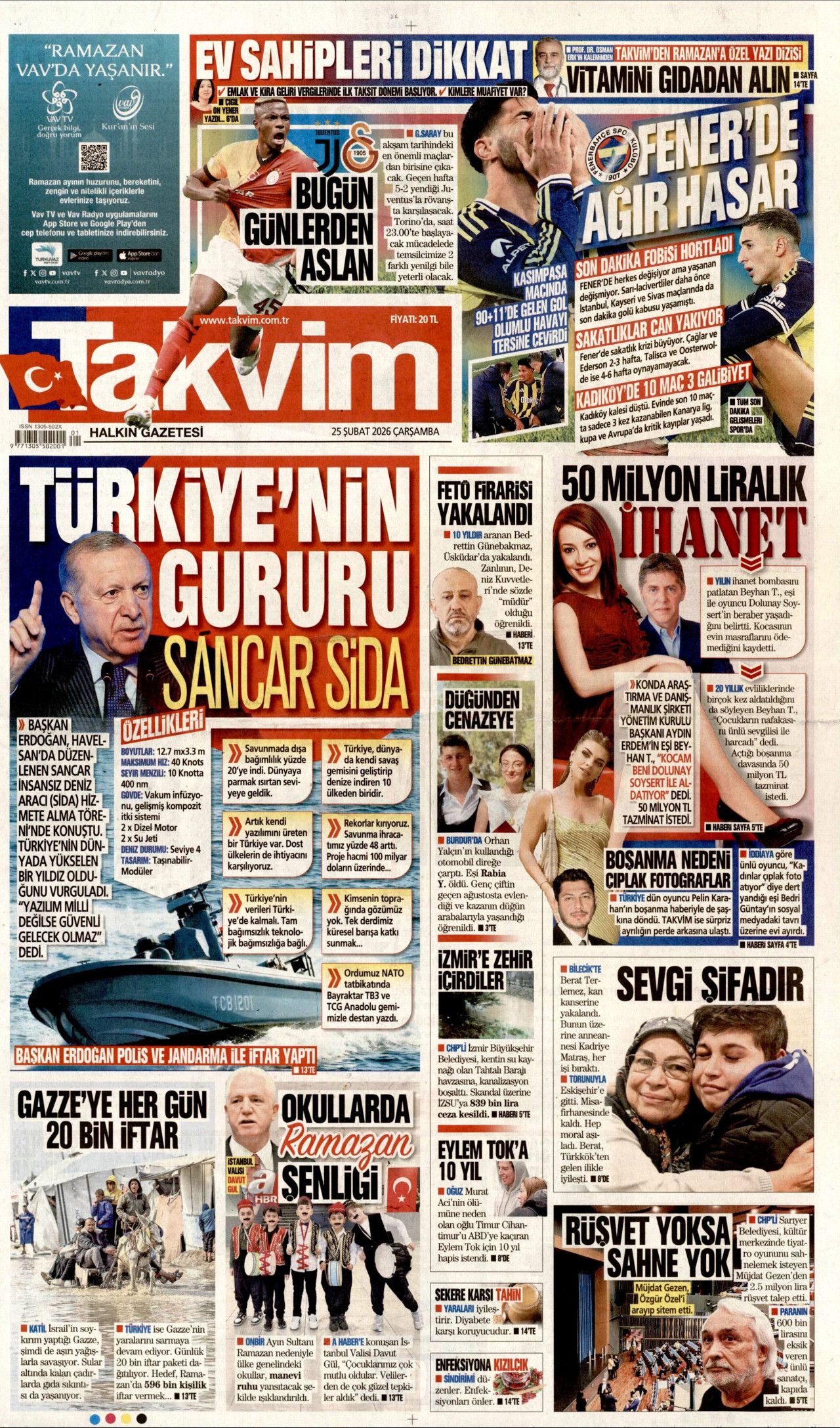 Terörsüz Türkiye'de kritik adım geldi çattı! İşte sürecin kodları... 25 Şubat Çarşamba gazete manşetleri... 23
