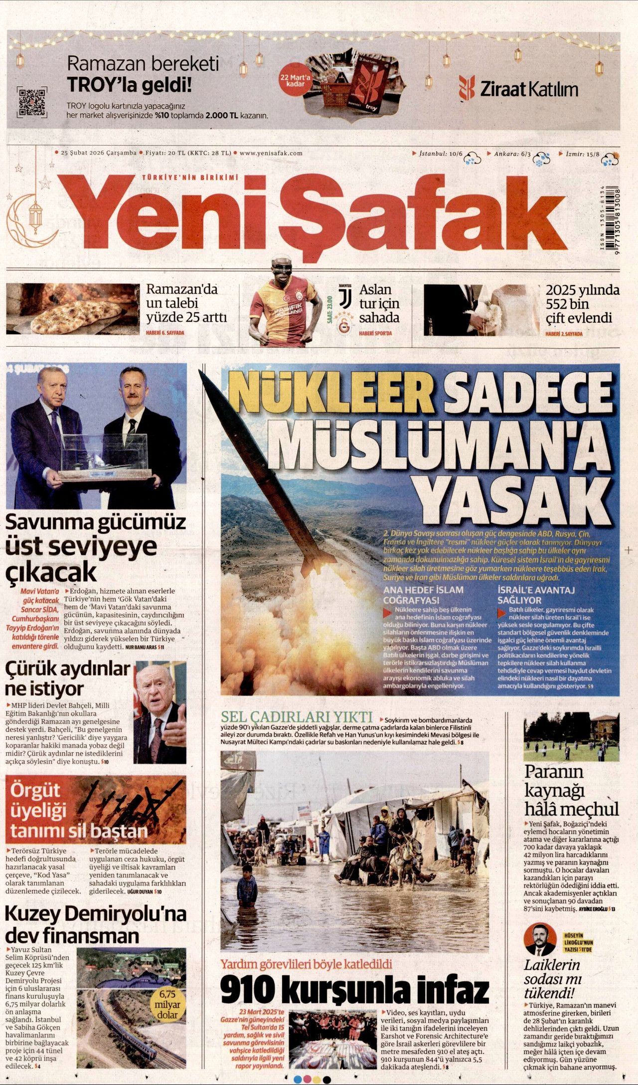 Terörsüz Türkiye'de kritik adım geldi çattı! İşte sürecin kodları... 25 Şubat Çarşamba gazete manşetleri... 5