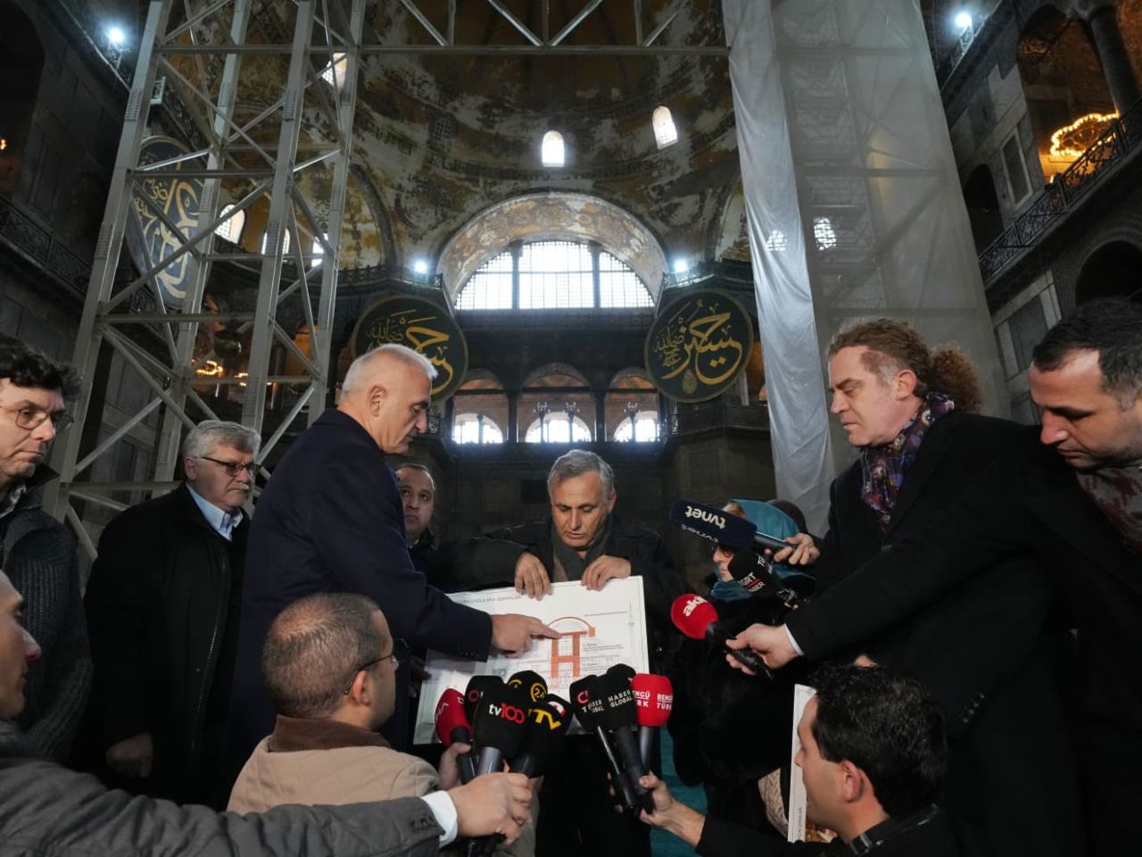 Ayasofya'da Cumhuriyet tarihinin en kapsamlı restorasyonu sürüyor 13