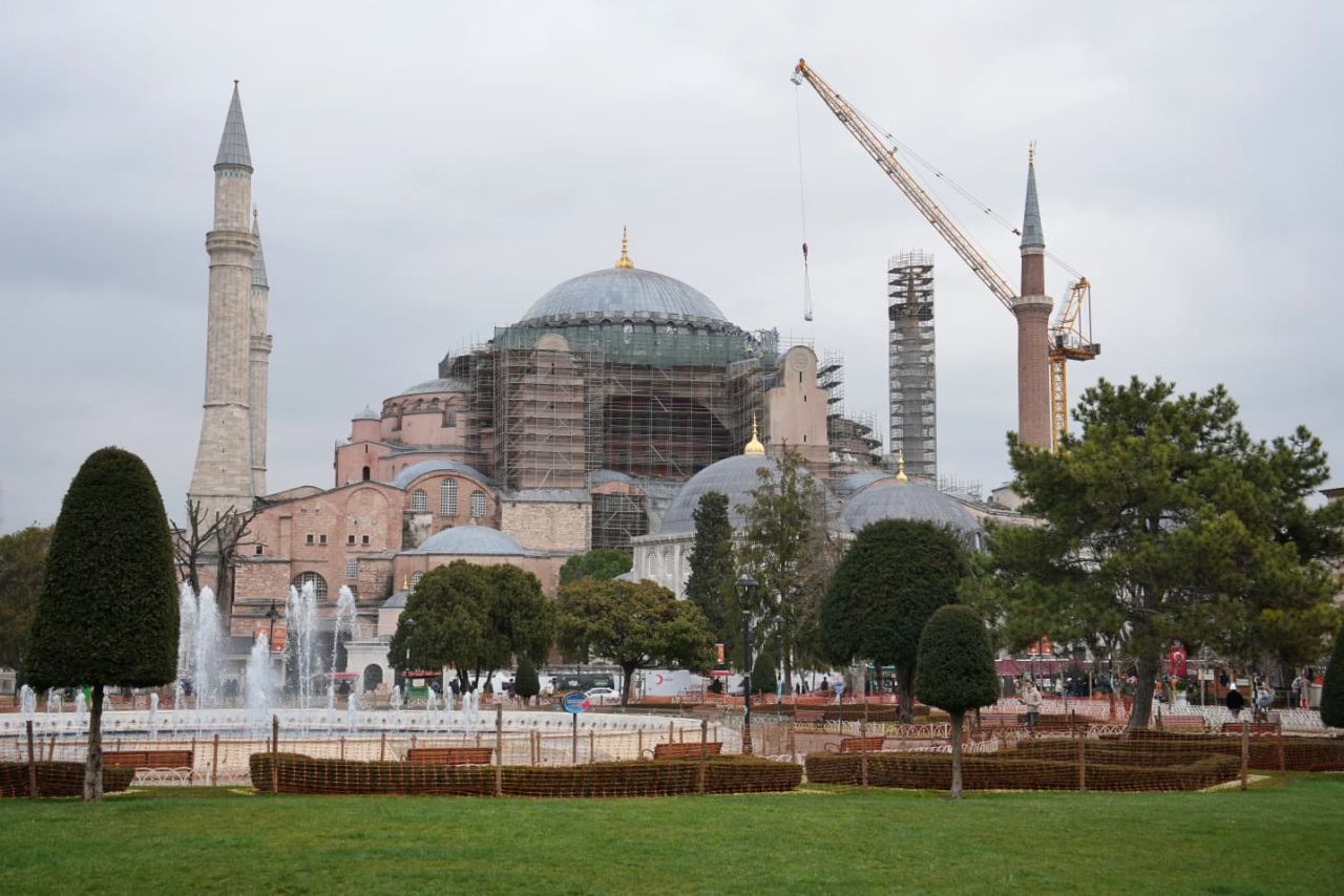 Ayasofya'da Cumhuriyet tarihinin en kapsamlı restorasyonu sürüyor 9