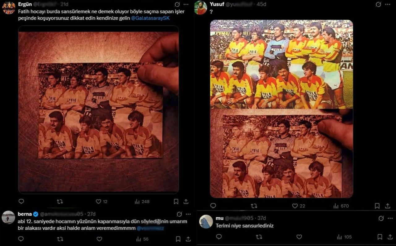 Galatasaray'da büyük skandal! Yeni forma tanıtımında Fatih Terim'e sansür uygulandı: Fotoğrafı parmakla kapatıldı! Kulüpten açıklama geldi 9