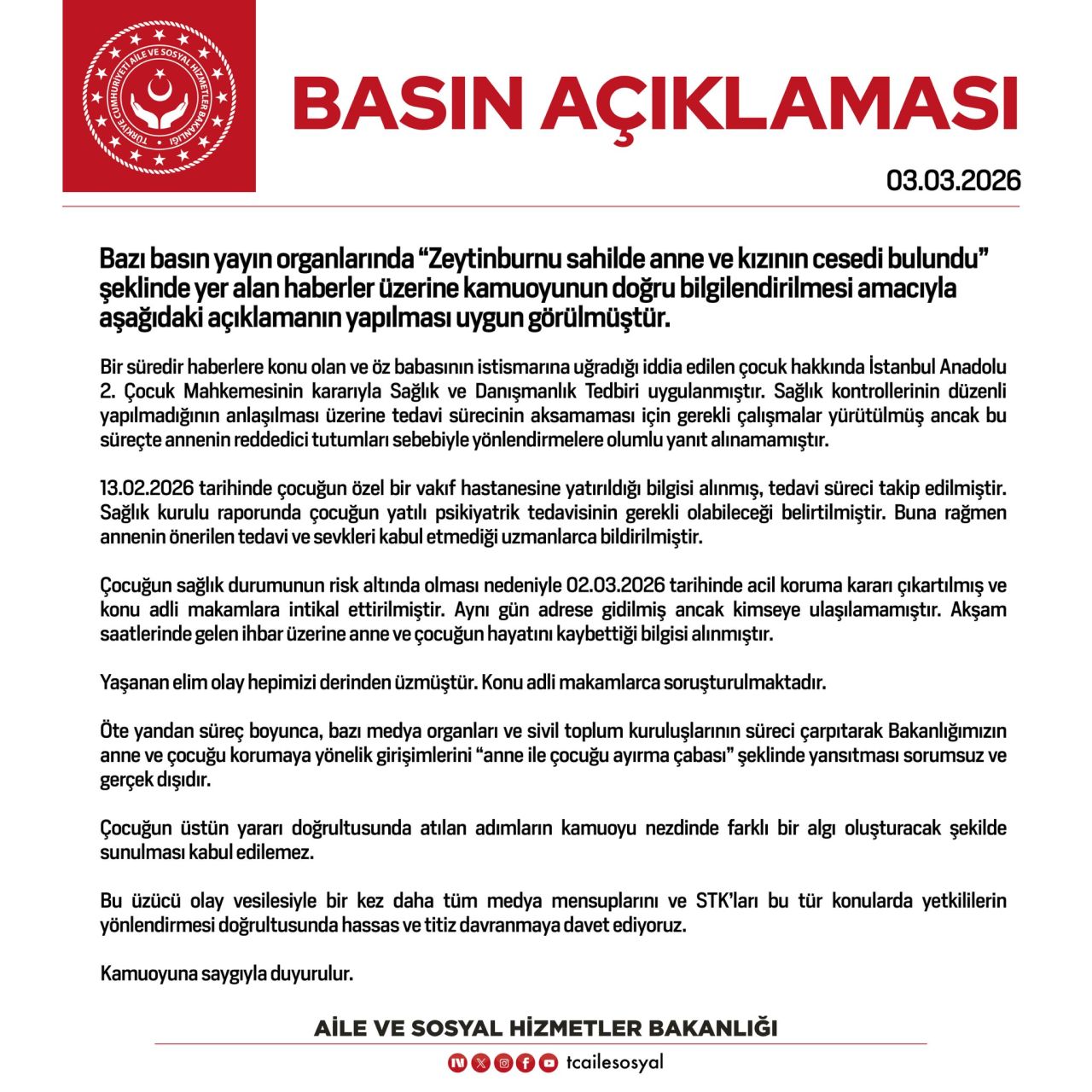 "İstismara uğradık" diyen anne Fatma Nur Çelik ve kızı Zeytinburnu sahilde ölü bulundu! Aile ve Sosyal Hizmetler Bakanlığı'ndan açıklama geldi 5