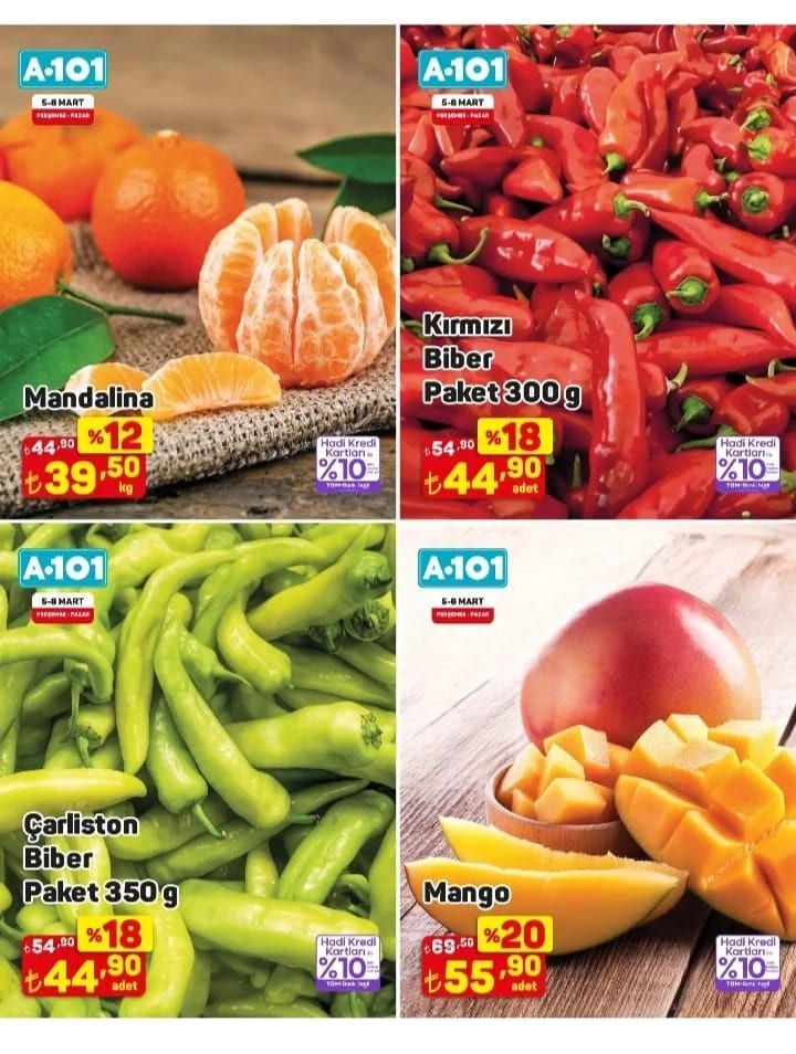 A101'de gıdada büyük indirimler! 5-8 Mart arasında geçerli 2