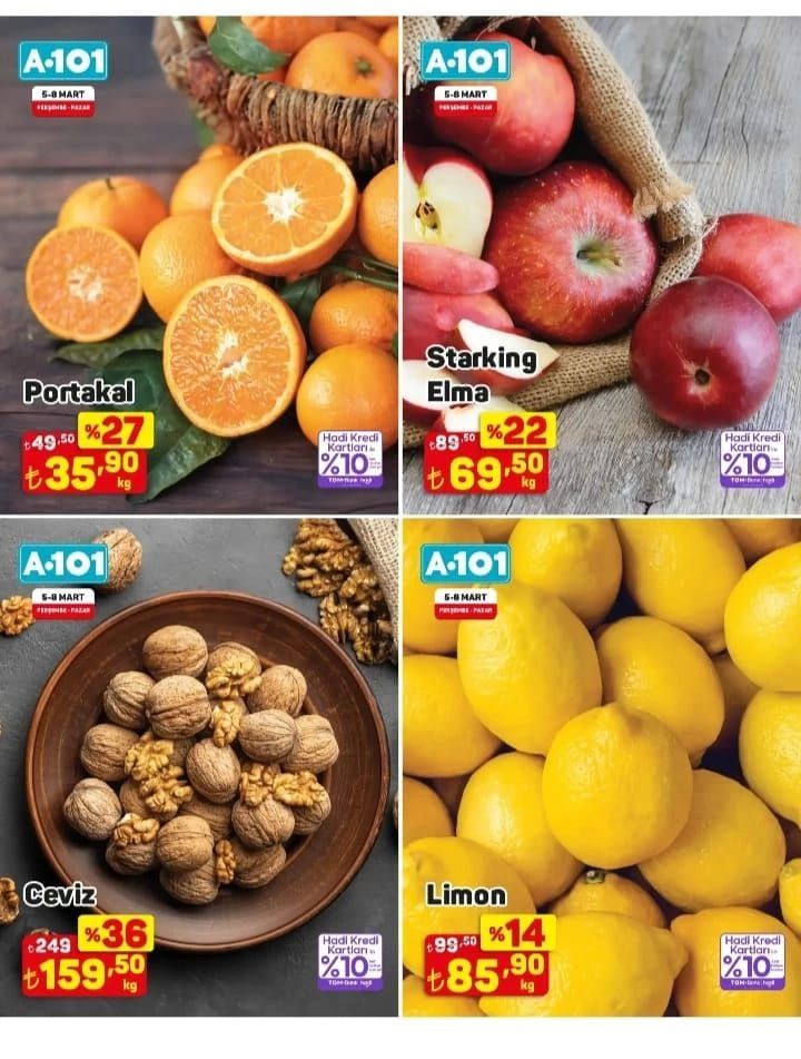 A101'de gıdada büyük indirimler! 5-8 Mart arasında geçerli 6