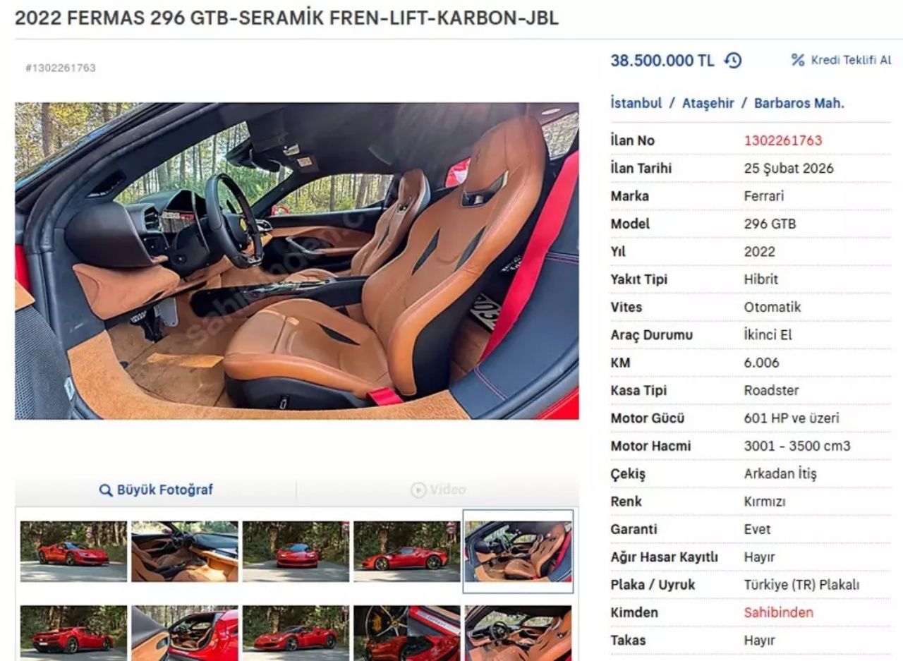 Dilan Polat ve Engin Polat'ın meşhur kırmızı Ferrari'si satışa çıktı: Fiyatı dudak uçuklattı 5