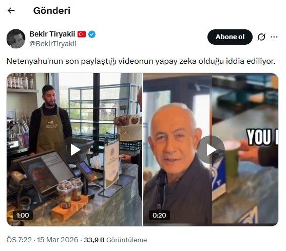 Parmaktan sonra şimdi de kahve! Netanyahu'nun "ölmedim" videosu dünyayı ikiye böldü 4