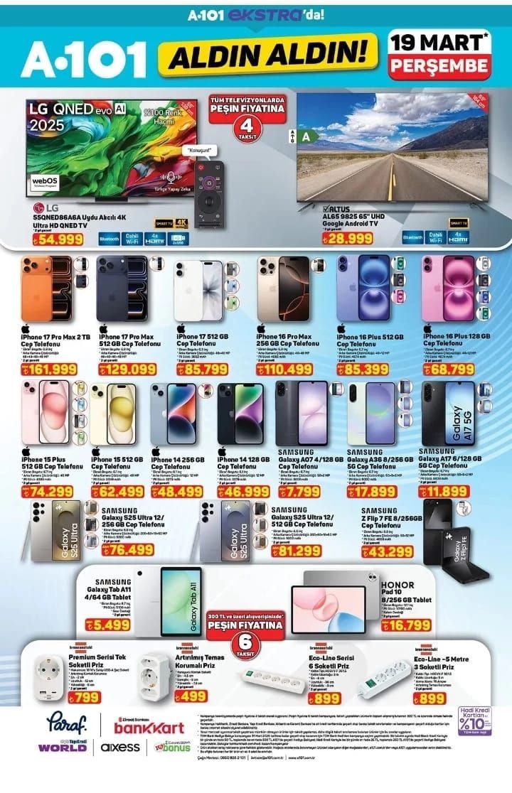 İşte A101 12-31 Mart kataloğu! 12