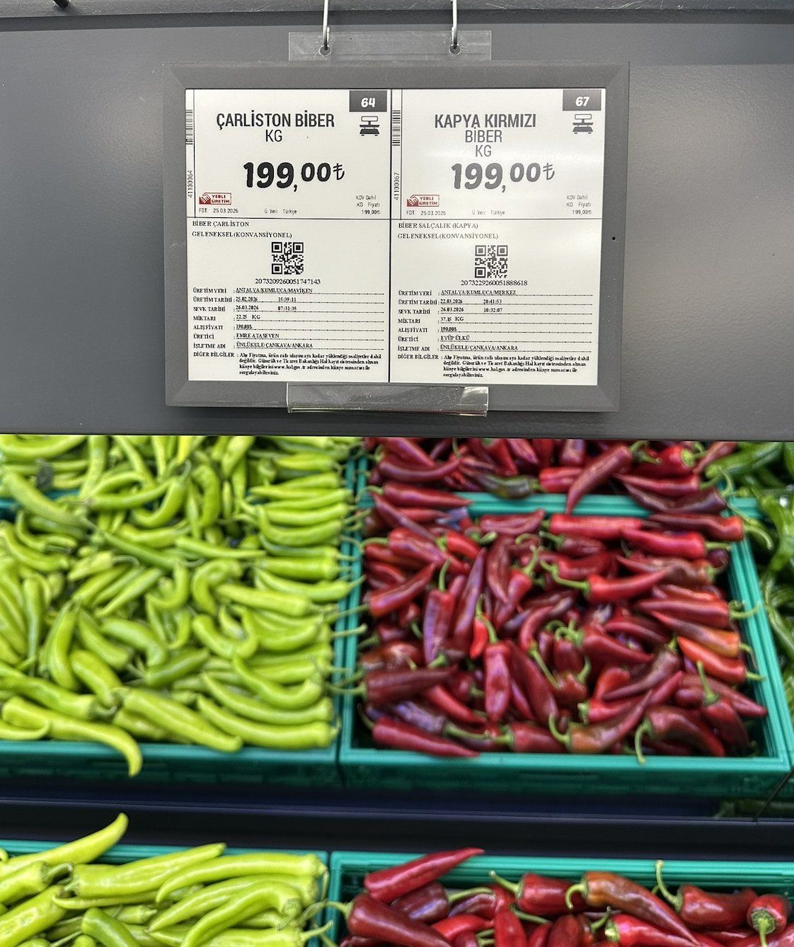 File Market'e 2 milyona yakın biber cezası! Halde 50 TL, rafta 190 TL! İşte rekor ceza getiren o fatura... 2