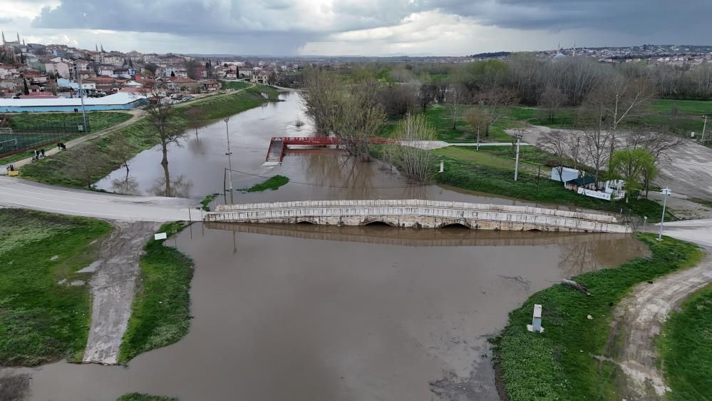 Tunca Nehri taştı, Sarayiçi havadan görüntülendi 2